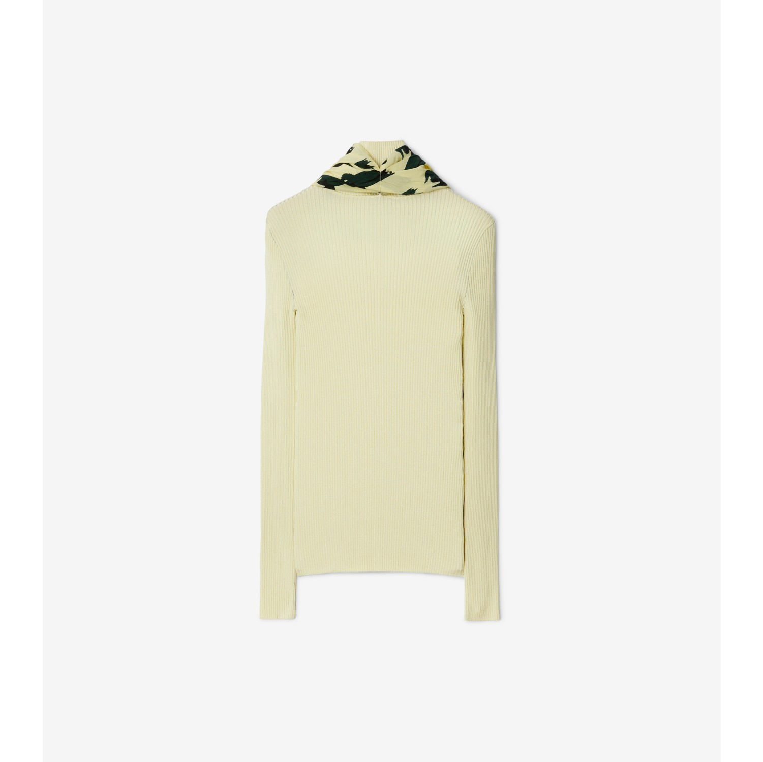 Scarf Rib Knit Sweater in Sherbet Women Burberry® Official