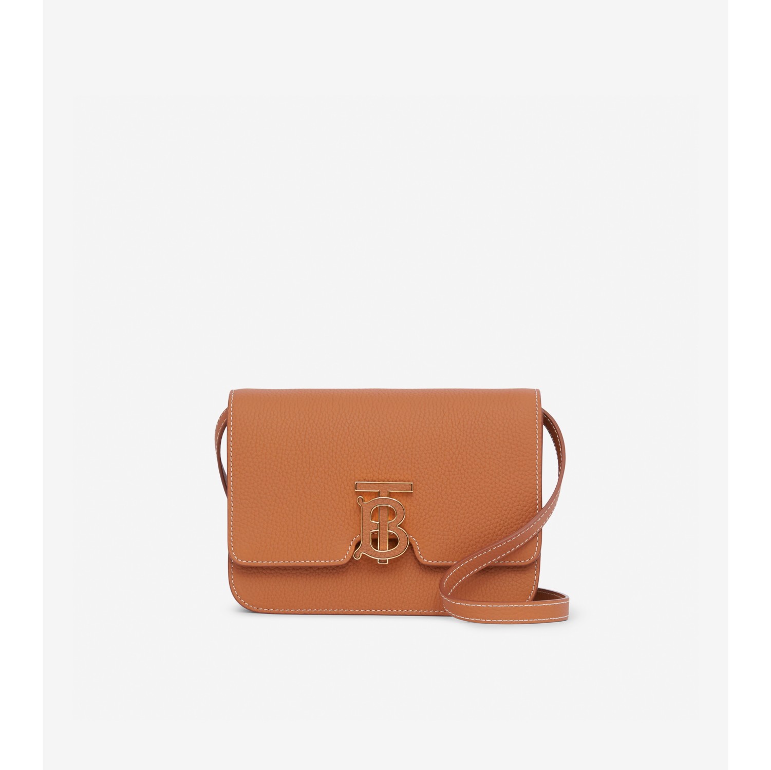 Burberry Brown Leather Mini TB Belt Bag Burberry