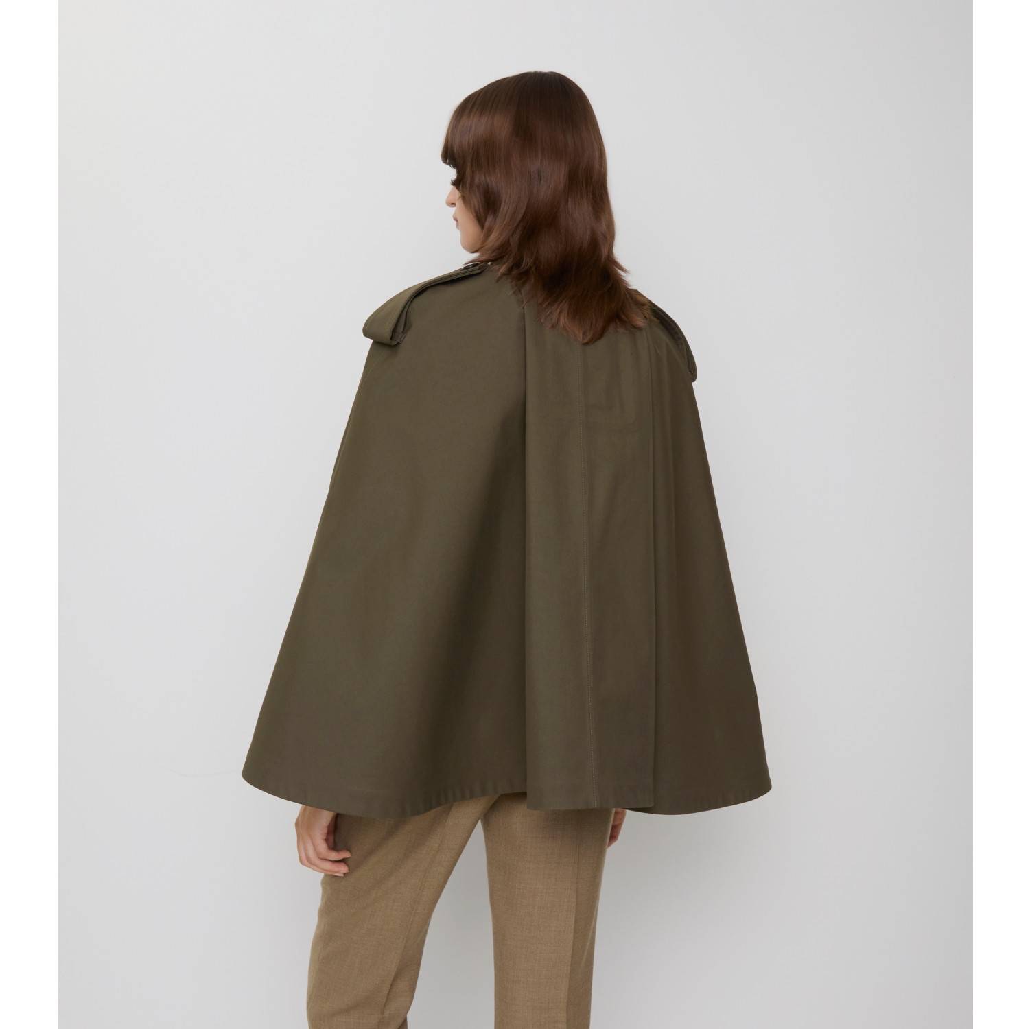 Bonded Cotton Trench Cape