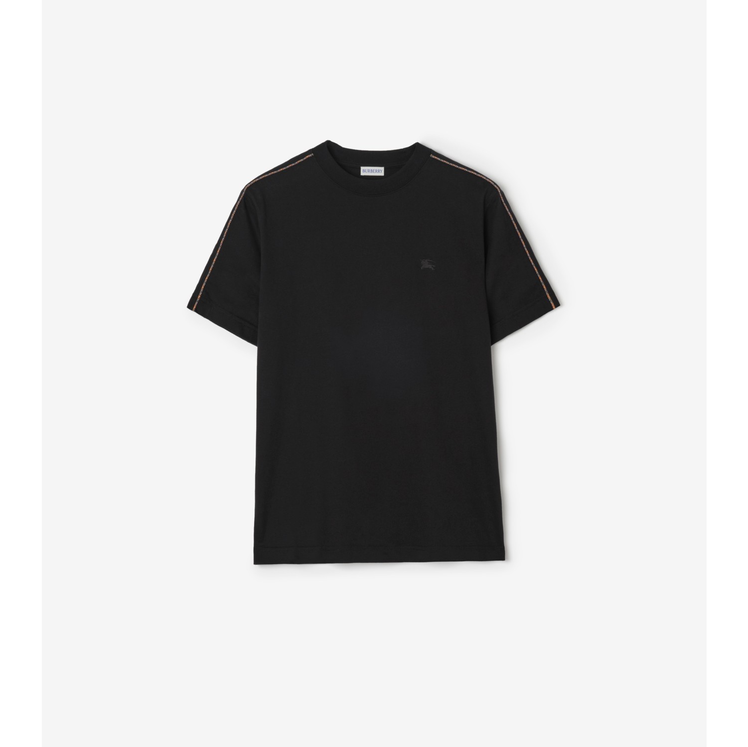 Check Piping Cotton T-shirt