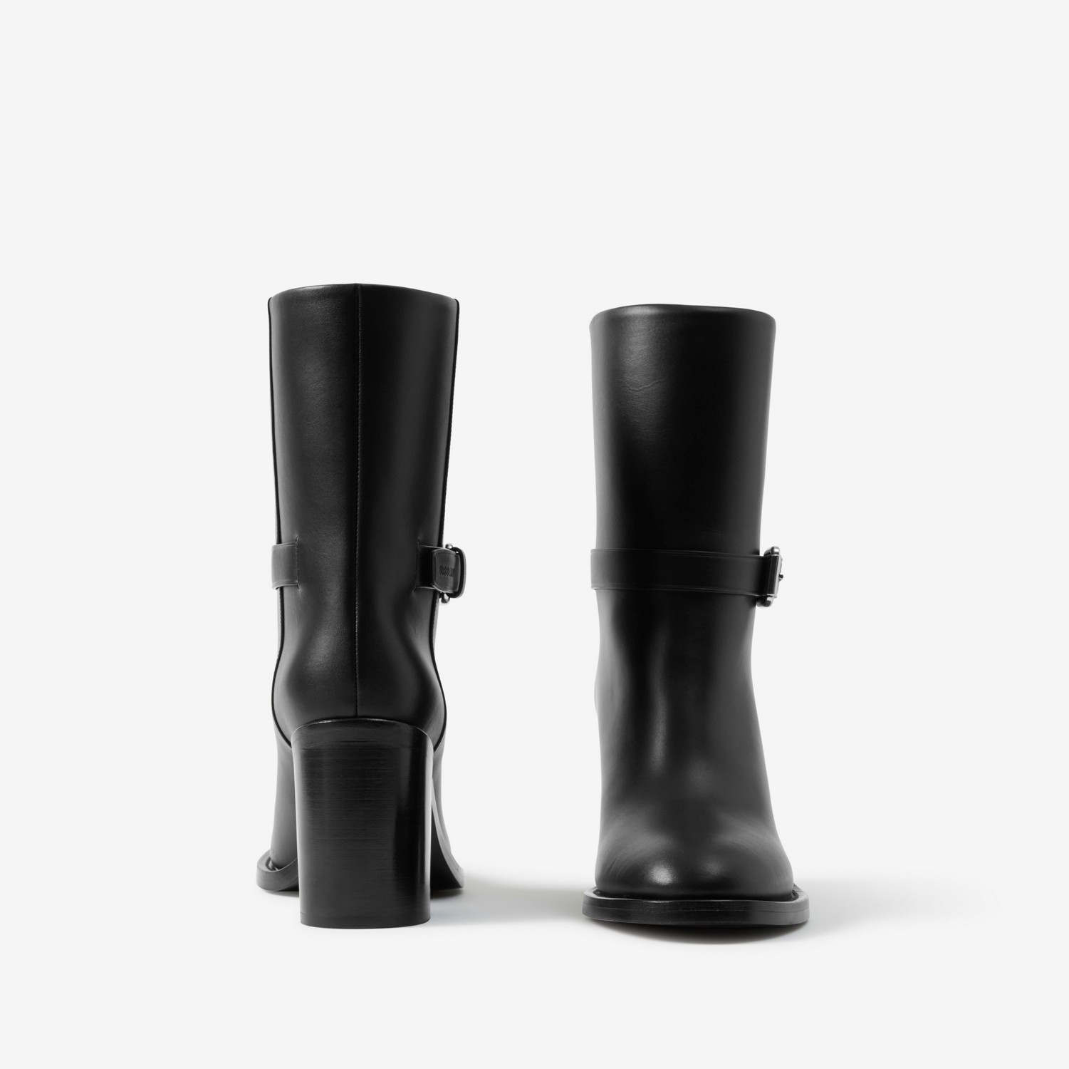 Ankle boots de couro (Preto) - Mulheres | Burberry® oficial