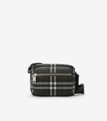 チェック クロスボディバッグ (スナッグブラウン) - メンズ | Burberry