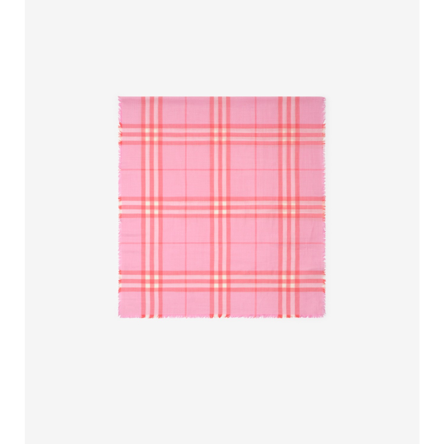Reversible Check Wool Silk Scarf