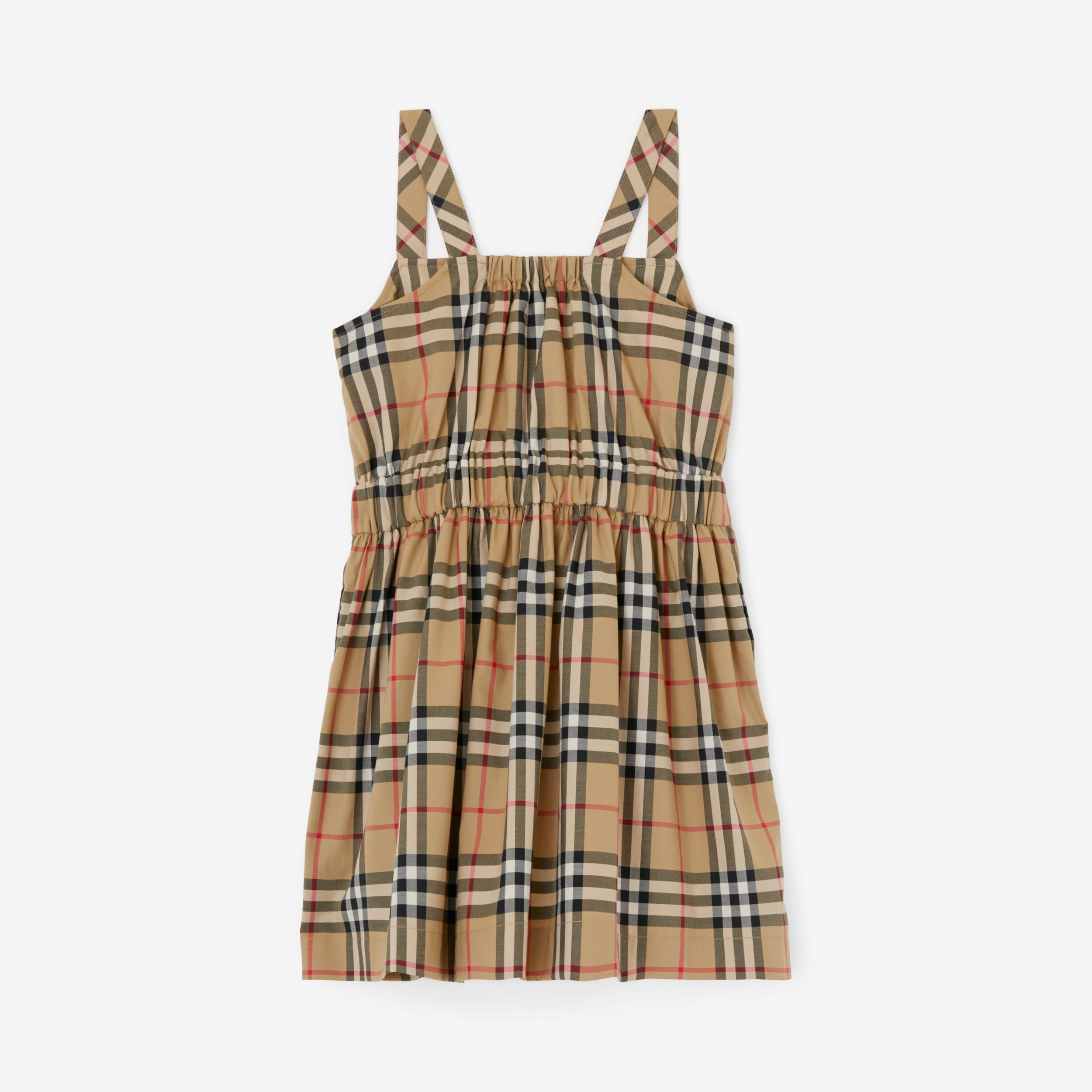 Vintage Check Stretch Cotton Dress in Archive Beige | Burberry® Official - 2