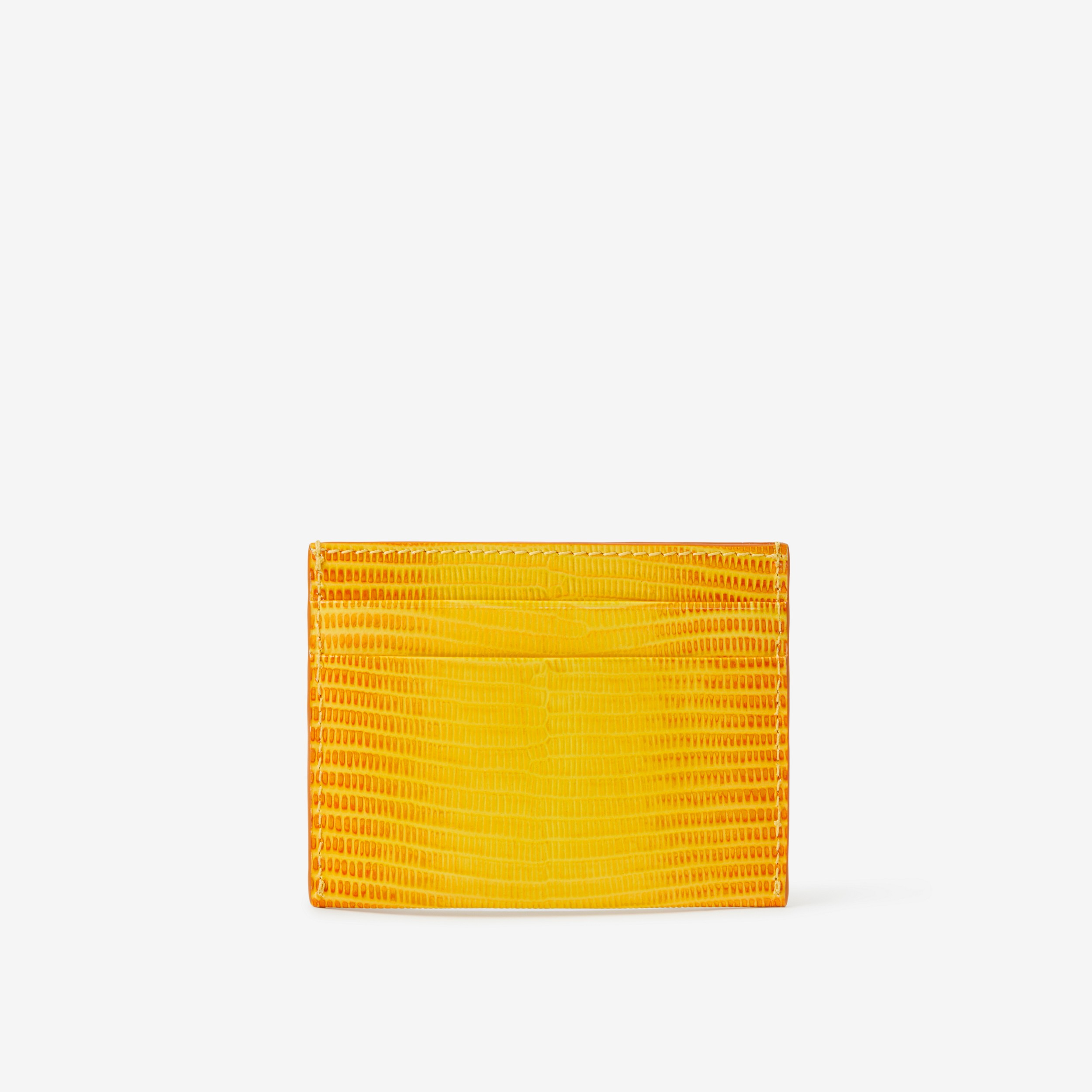 Embossed Leather TB Card Case in Cool Lemon/marigold - Women | Burberry® Official - 3