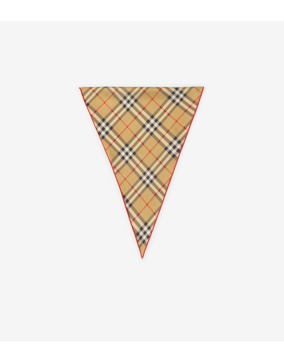 Burberry SILK SQUARE スカーフ Burberry Beige Silk Nova Check Heart Square Scarf | Yoogi's