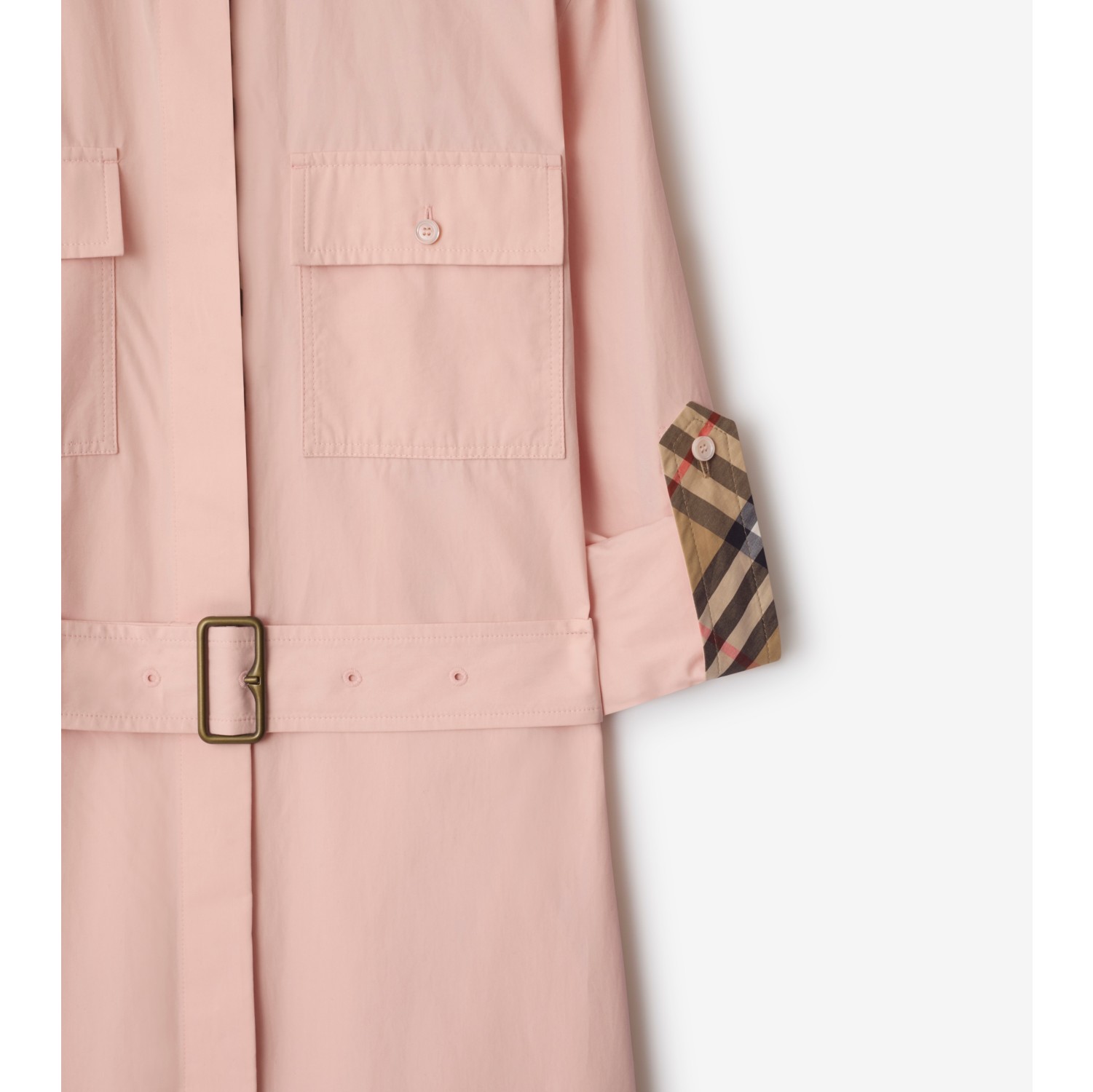Robe chemise en popeline de coton