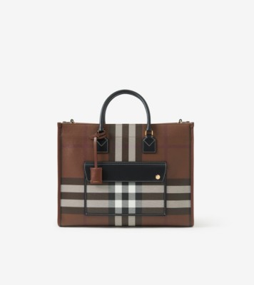 トート | キャンバス＆レザー | Burberry® 公式サイト