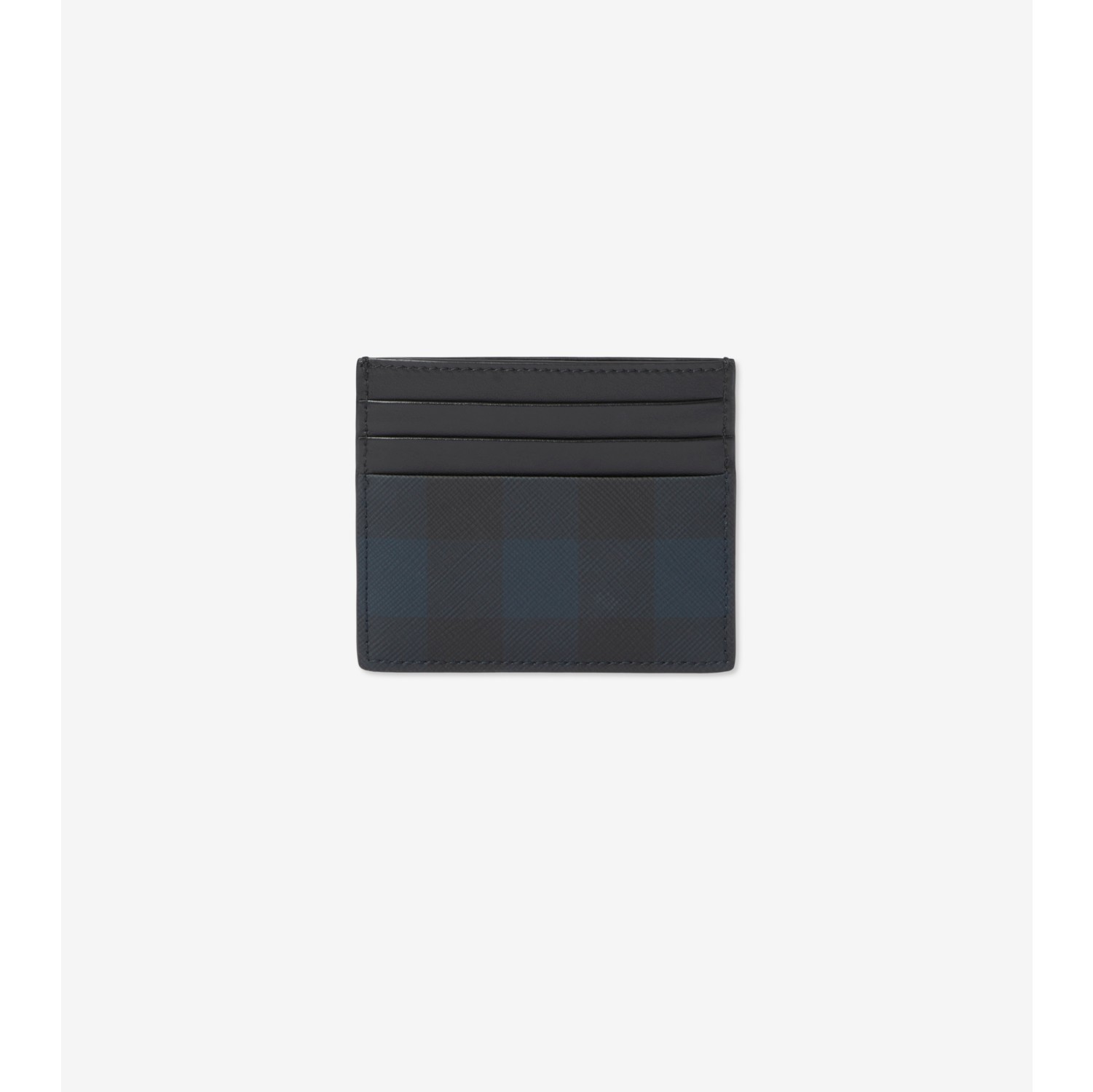 Tall Check Card Case in Navy - Men, Canvas | Burberry® Official