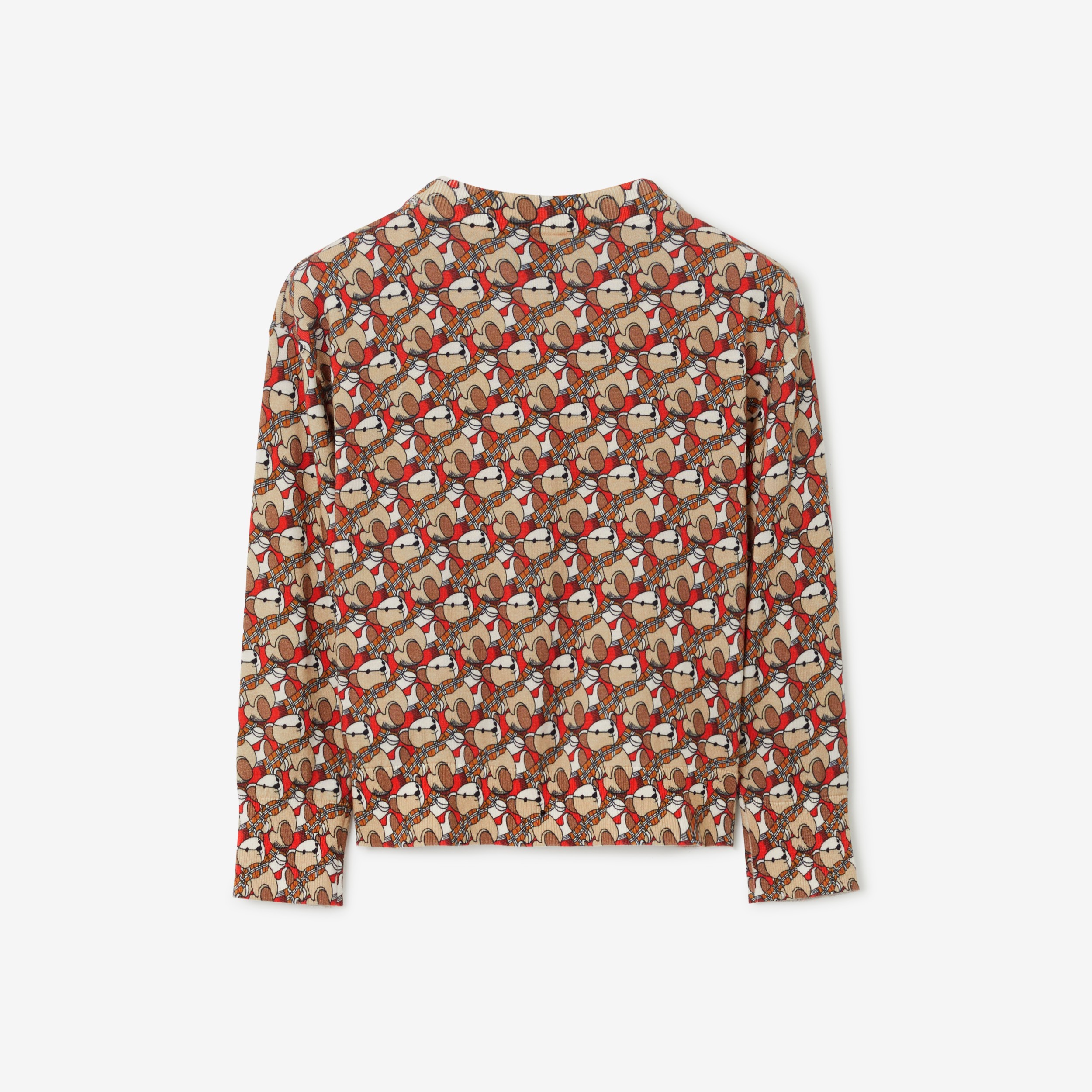 Thomas 泰迪熊印花棉质开衫 (红橙色) | Burberry® 博柏利官网 - 2