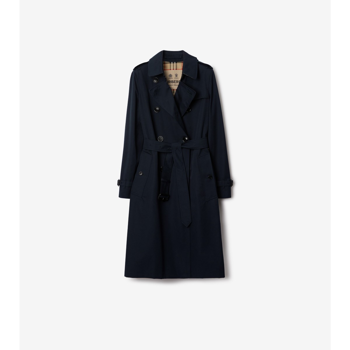  Check Long Kensington Heritage Trench Coat