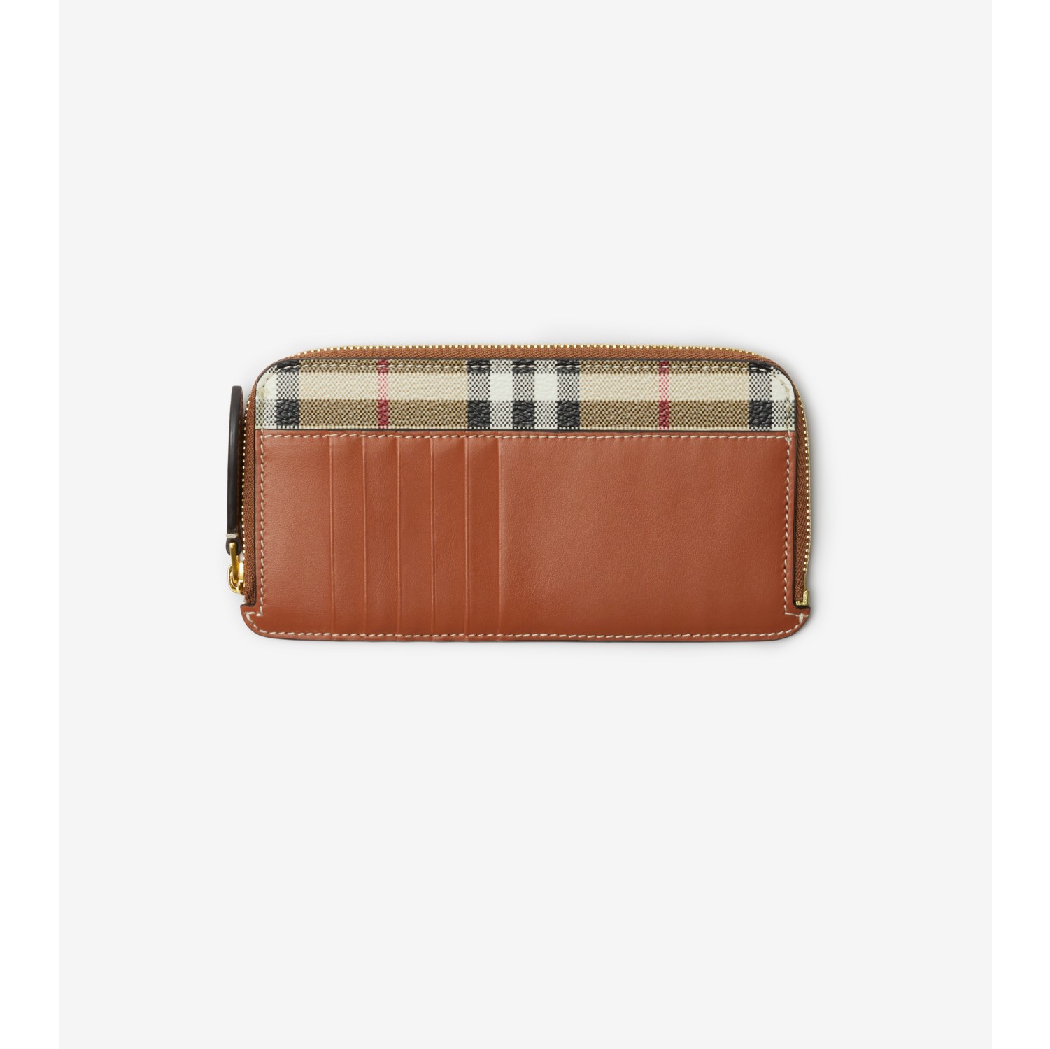 Check Zip Card Case in Archive Beige - Women | Burberry® Official