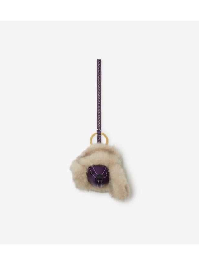 Faux Fur Bag Charm in Brown - Burberry