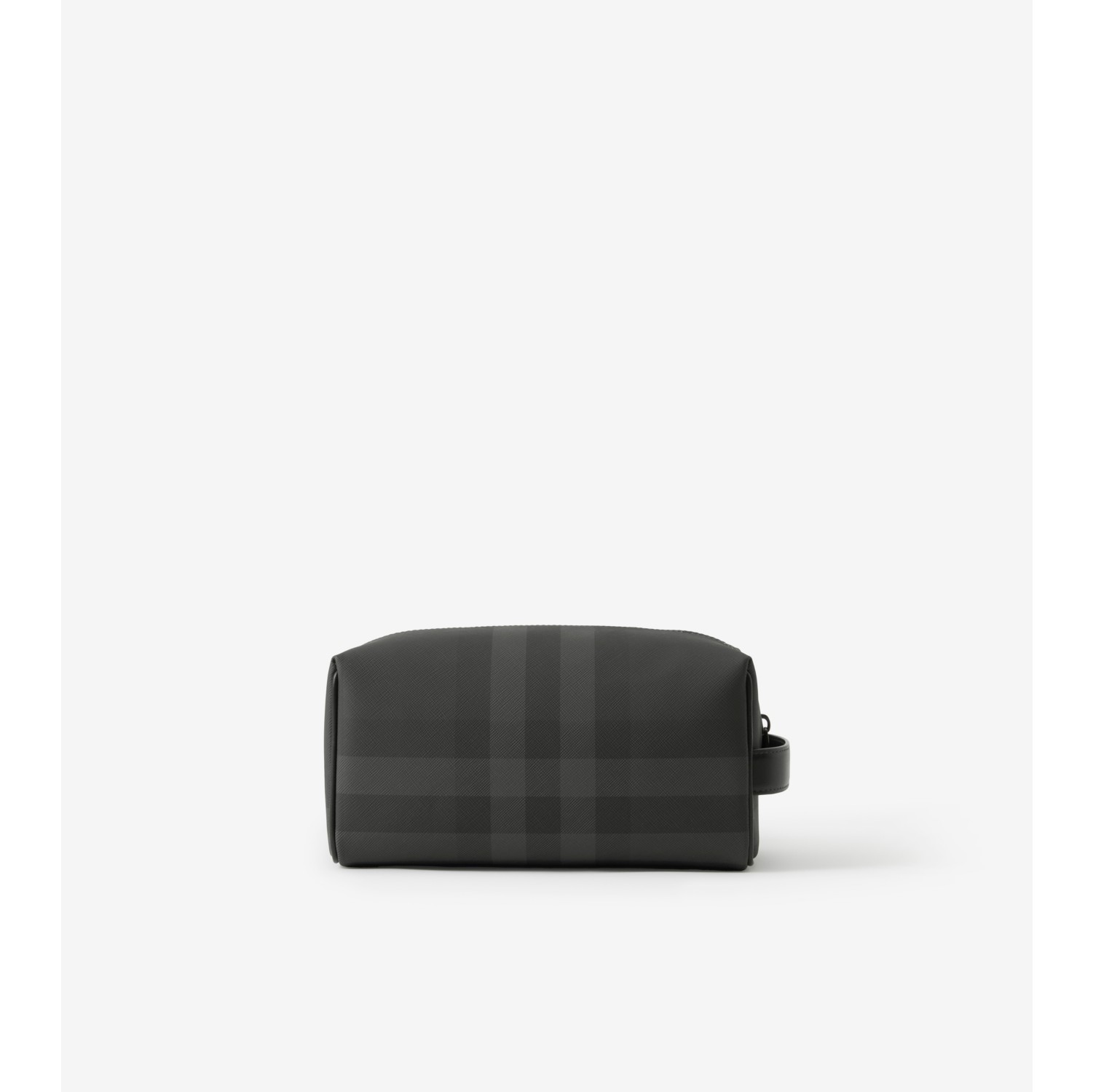 Check Travel Pouch in Charcoal grey - Men, Cotton, Technical