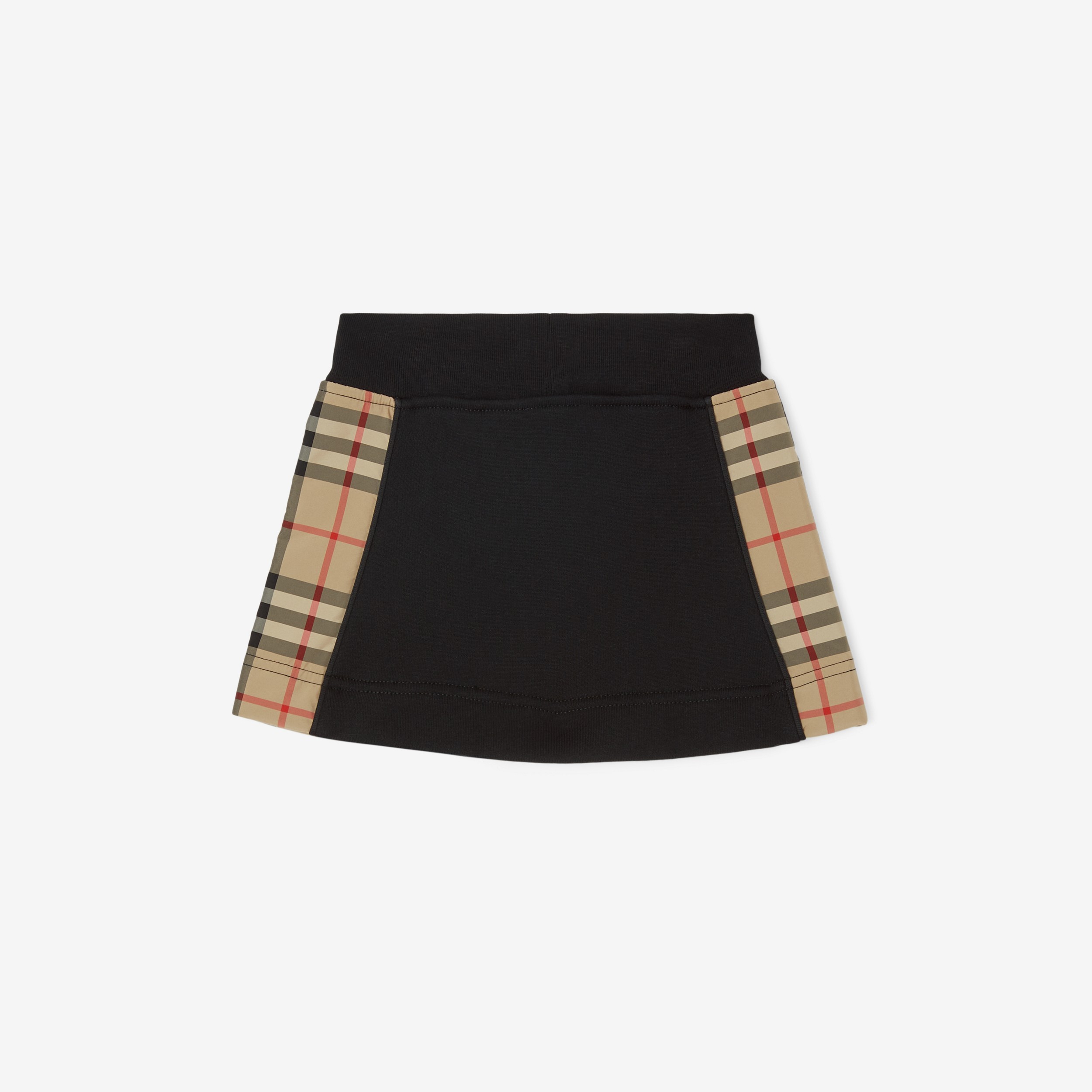 Vintage Check Panel Cotton Skirt in Black - Children | Burberry® Official - 2