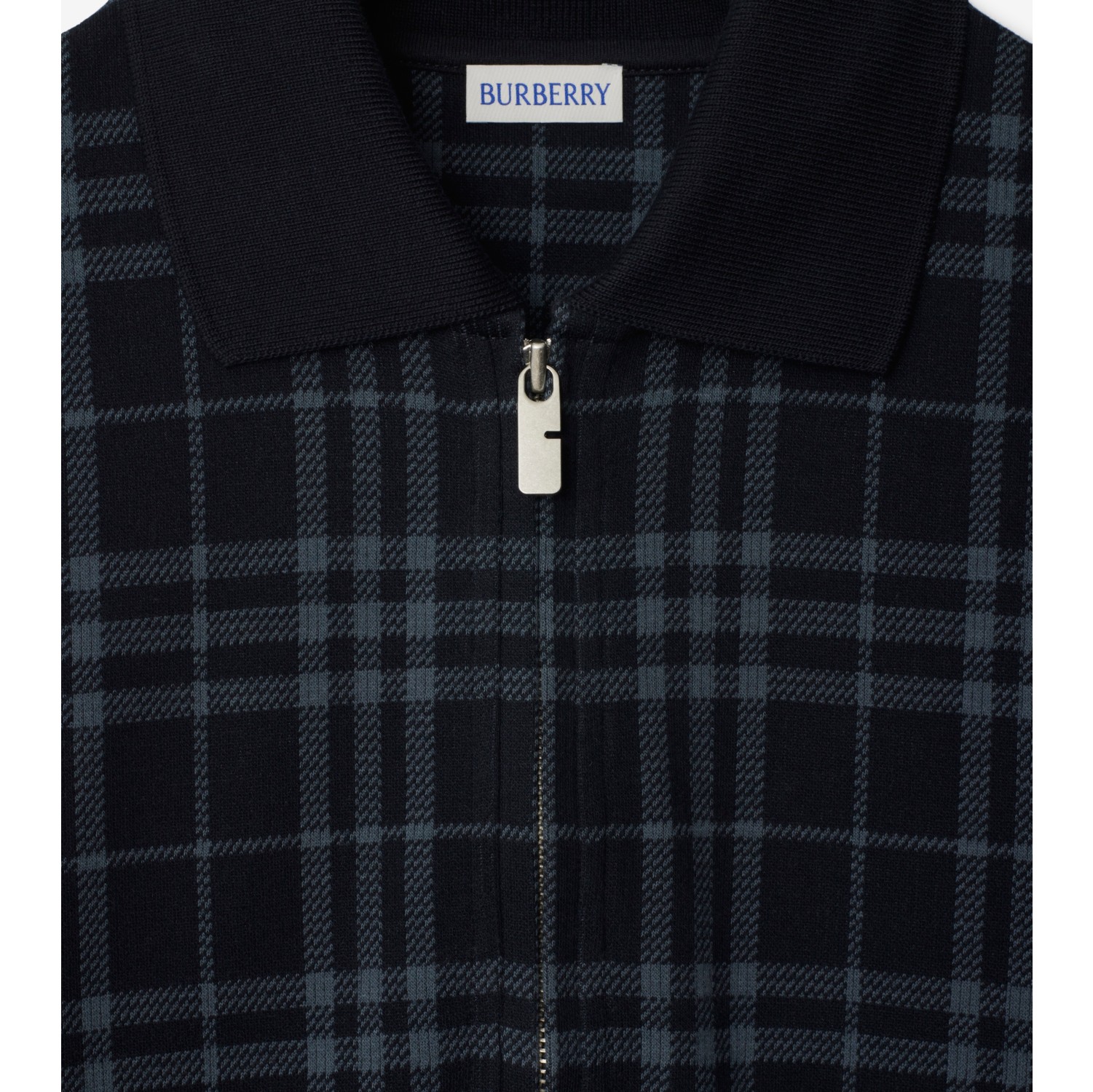 Polo en coton mélangé stretch Check