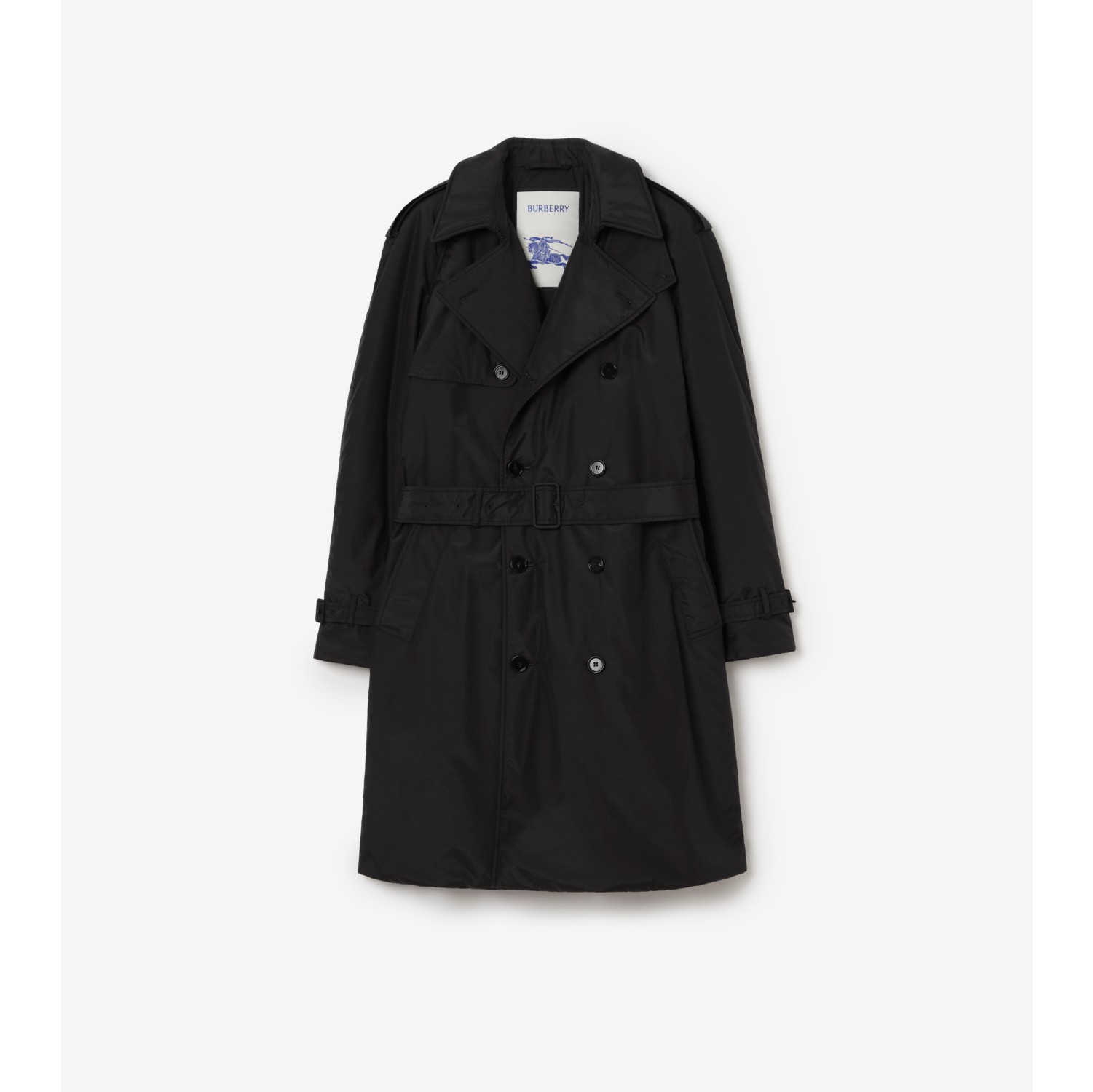 Long Cotton Nylon Padded Trench Coat