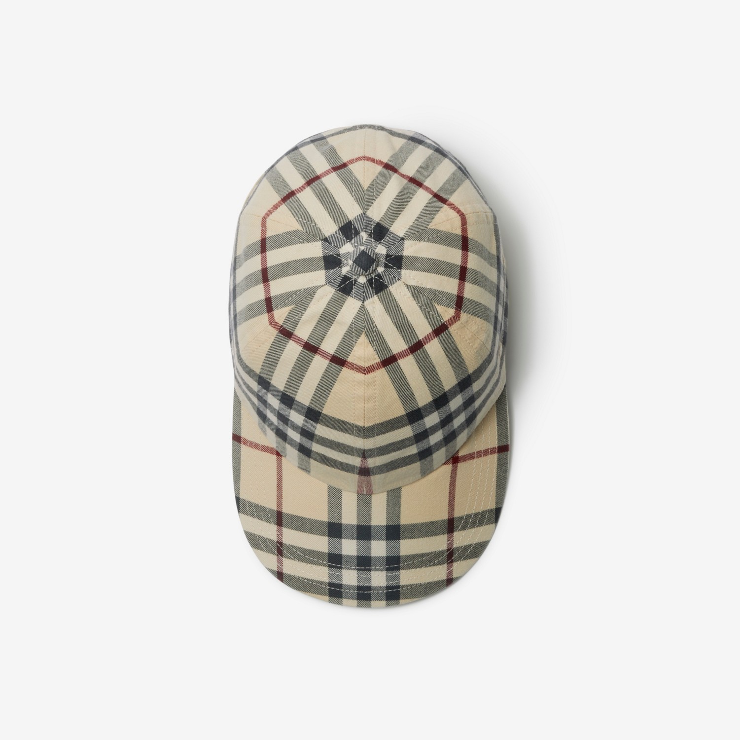 Gorra de béisbol en algodón Check (Stone) | Burberry® oficial