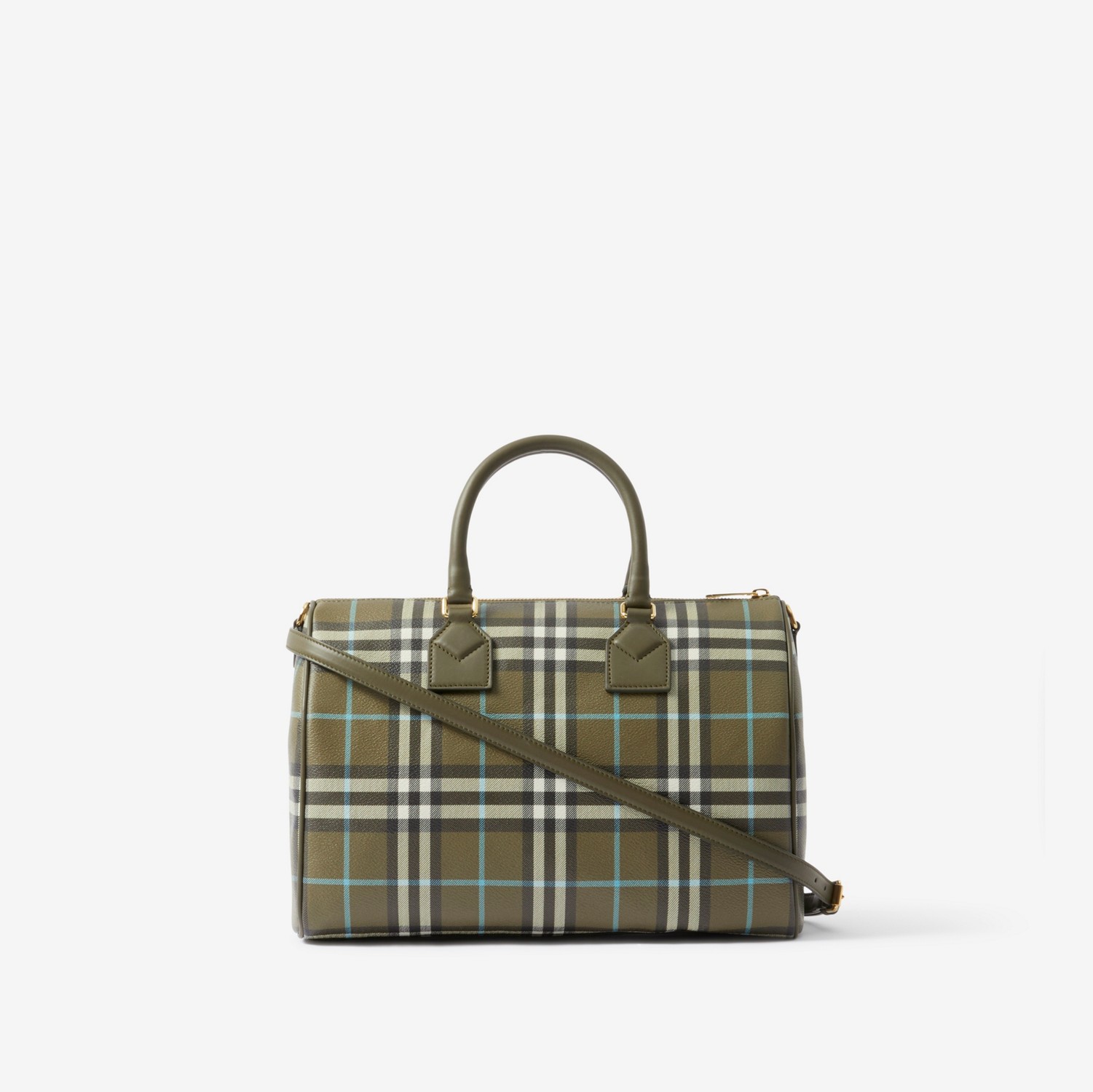 Bolso bowling mediano Check (Verde Oliva) - Mujer | Burberry® oficial