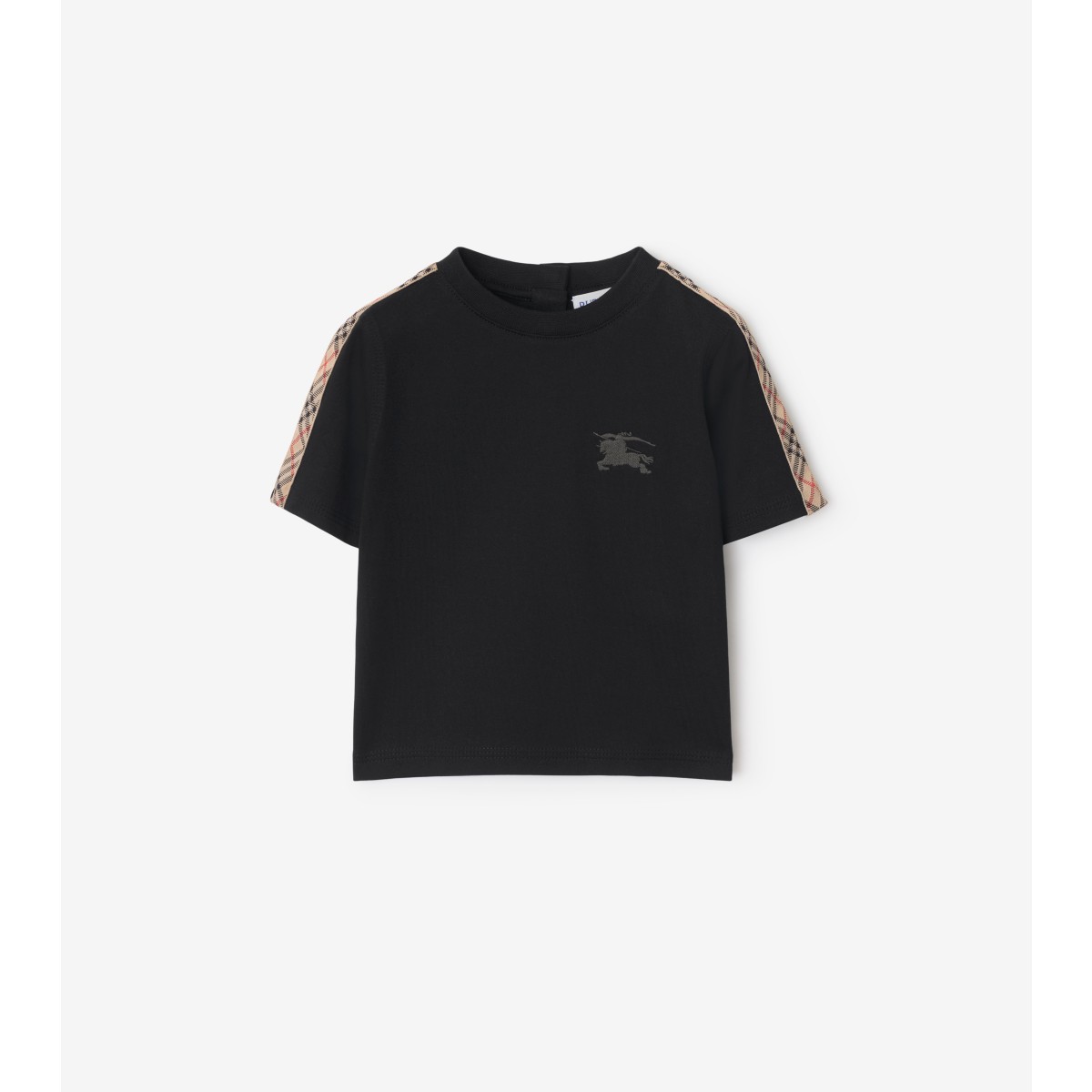 Burberry Kids'  Childrens Check Trim Cotton T-shirt