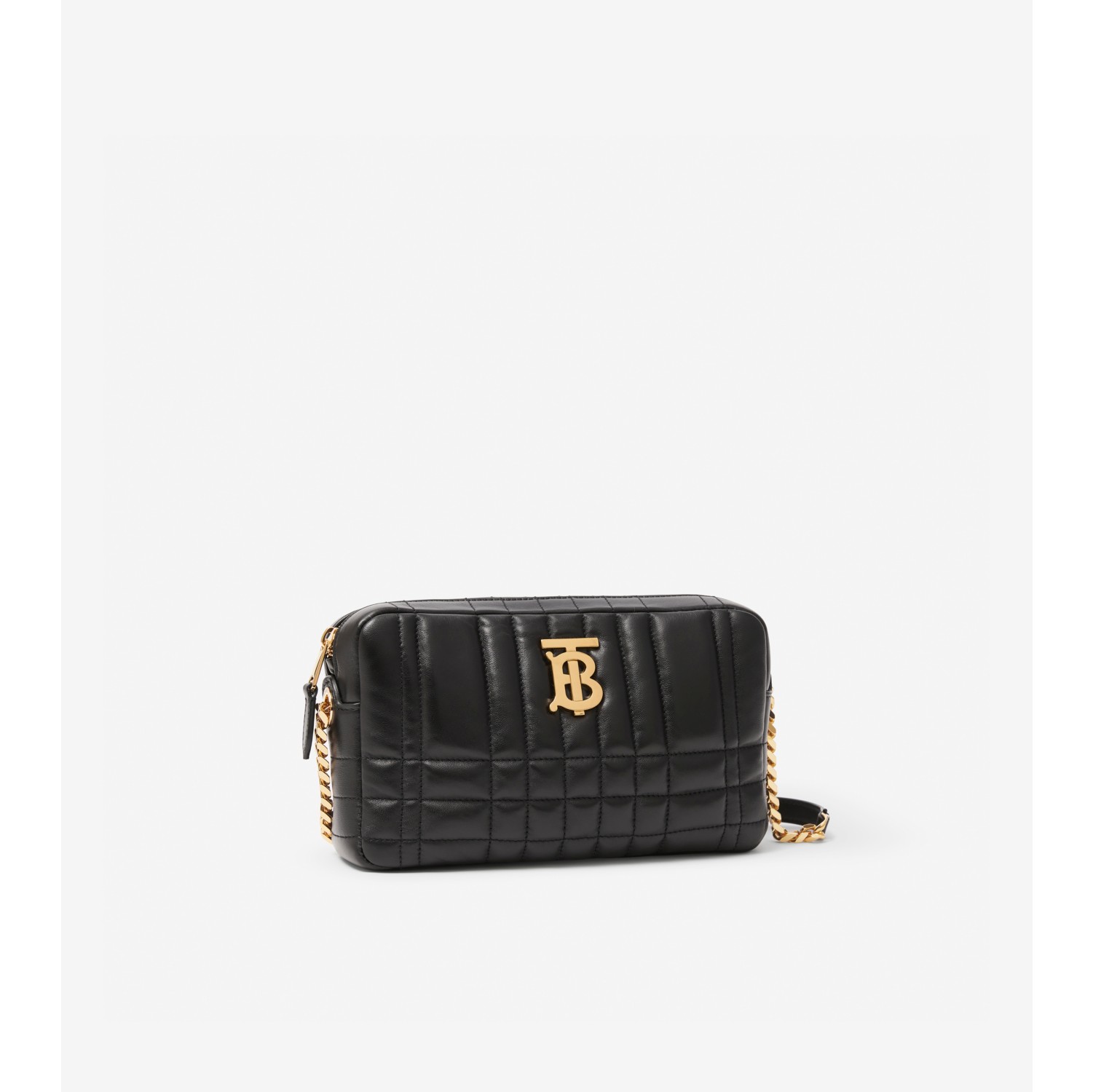 Burberry Lola Small Quilted Check Camera Crossbody Bag
