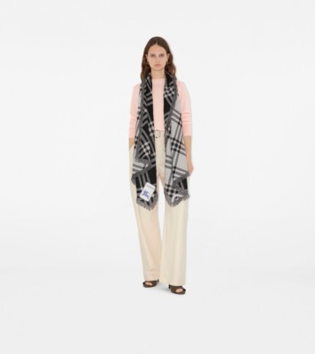 ウィメンズ シルク、ウール、カシミアスカーフ | Burberry® 公式