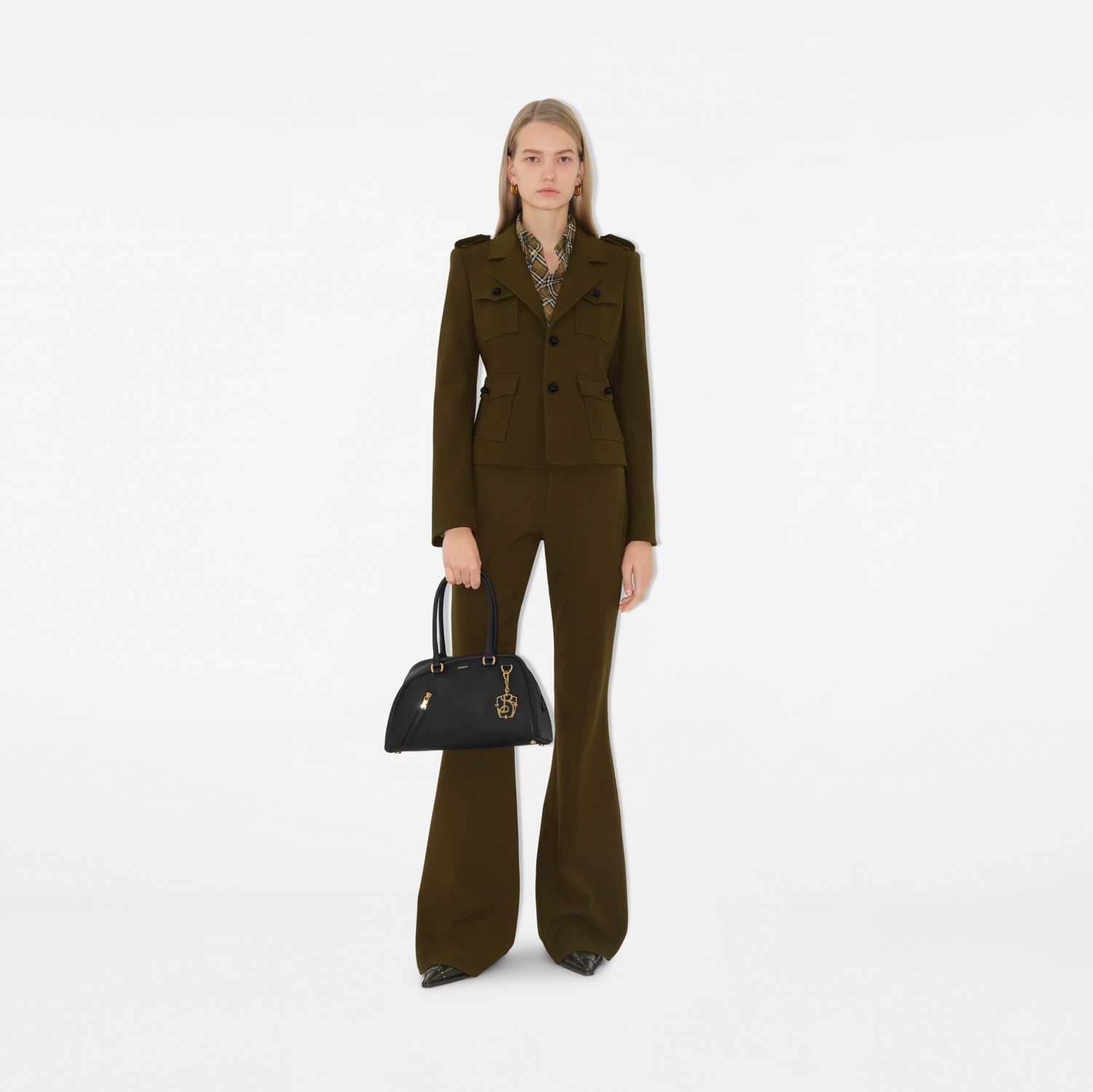 Small Shield Twin Bowling Bag in Black - Women | Burberry Small Shield Twin Bowling Bag in Black - Women | Burberry