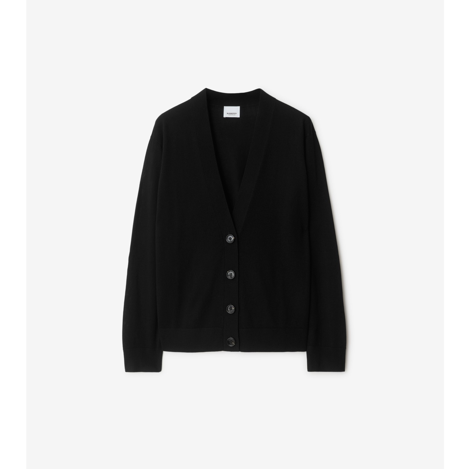 Wool Cardigan in Black - Women | Burberry® Official