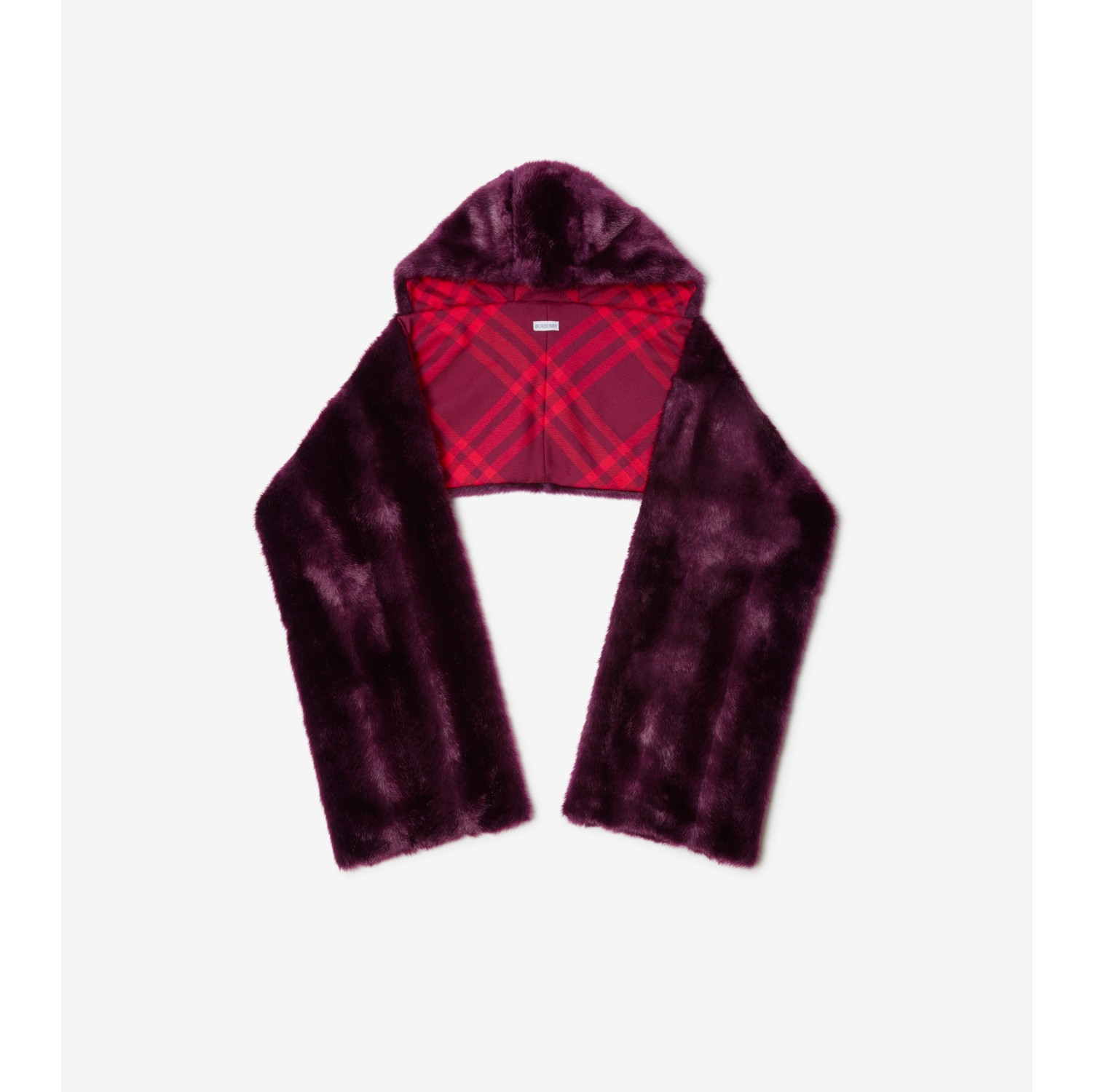 Burberry fur hot sale scarf