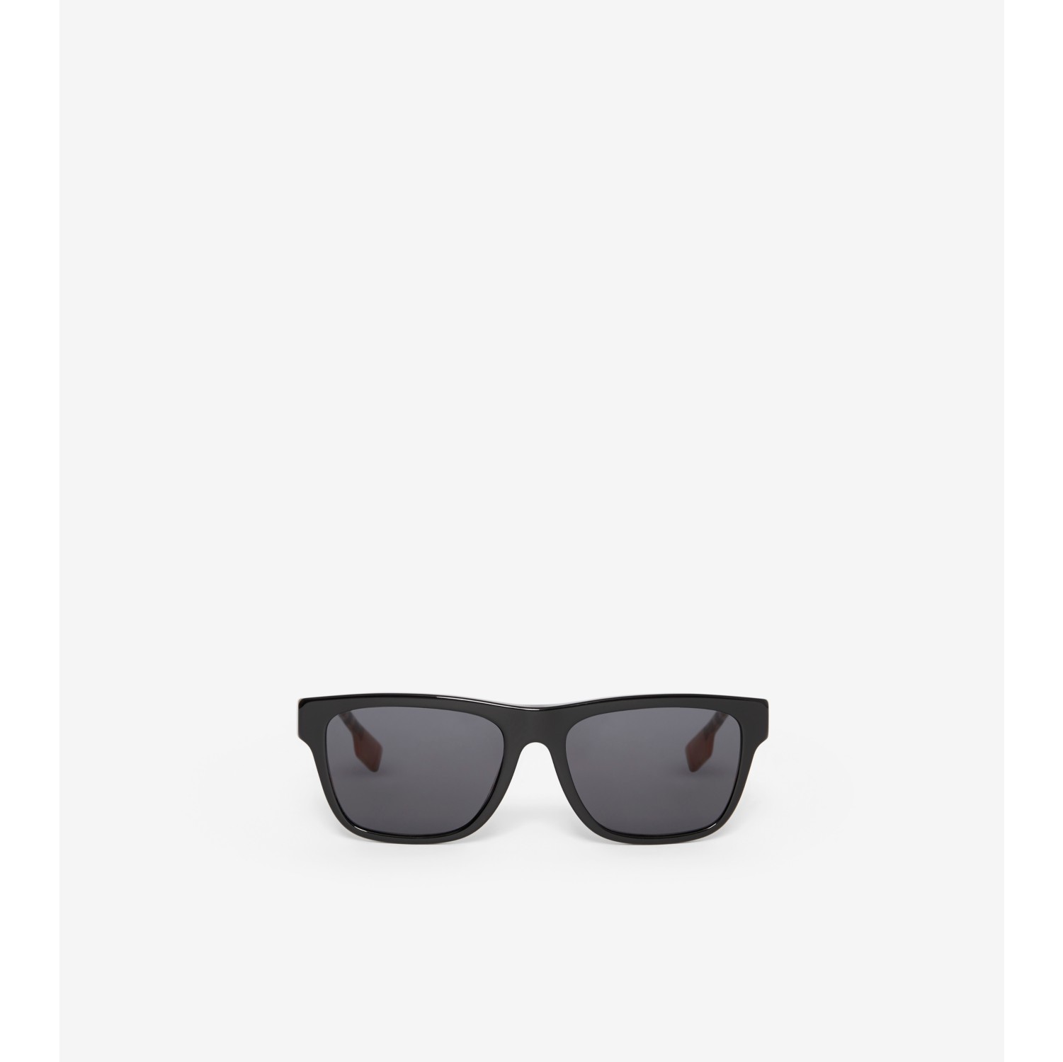 Check Rectangular Sunglasses in Black/beige - Men | Burberry® Official