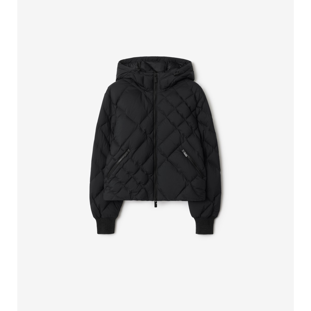  Check -stitch Nylon Delley Puffer Jacket