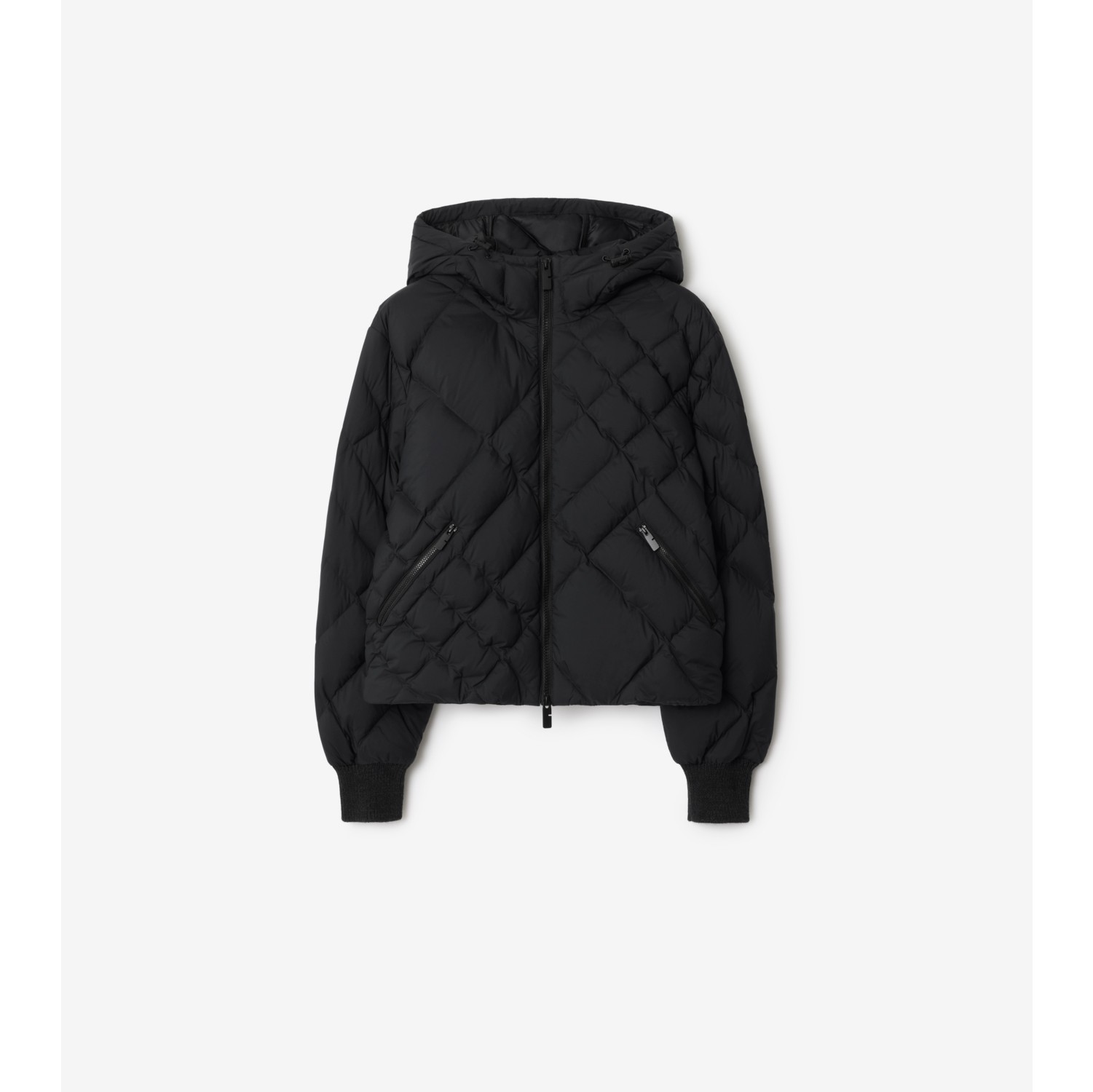 Check-stitch Nylon Delley Puffer Jacket