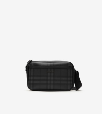 City Check Crossbody Bag in Iron grey - Men, Cotton, Technical | Burberry® Official