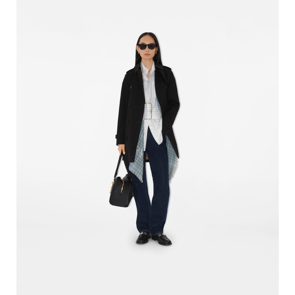  Check Short Kensington Heritage Trench Coat