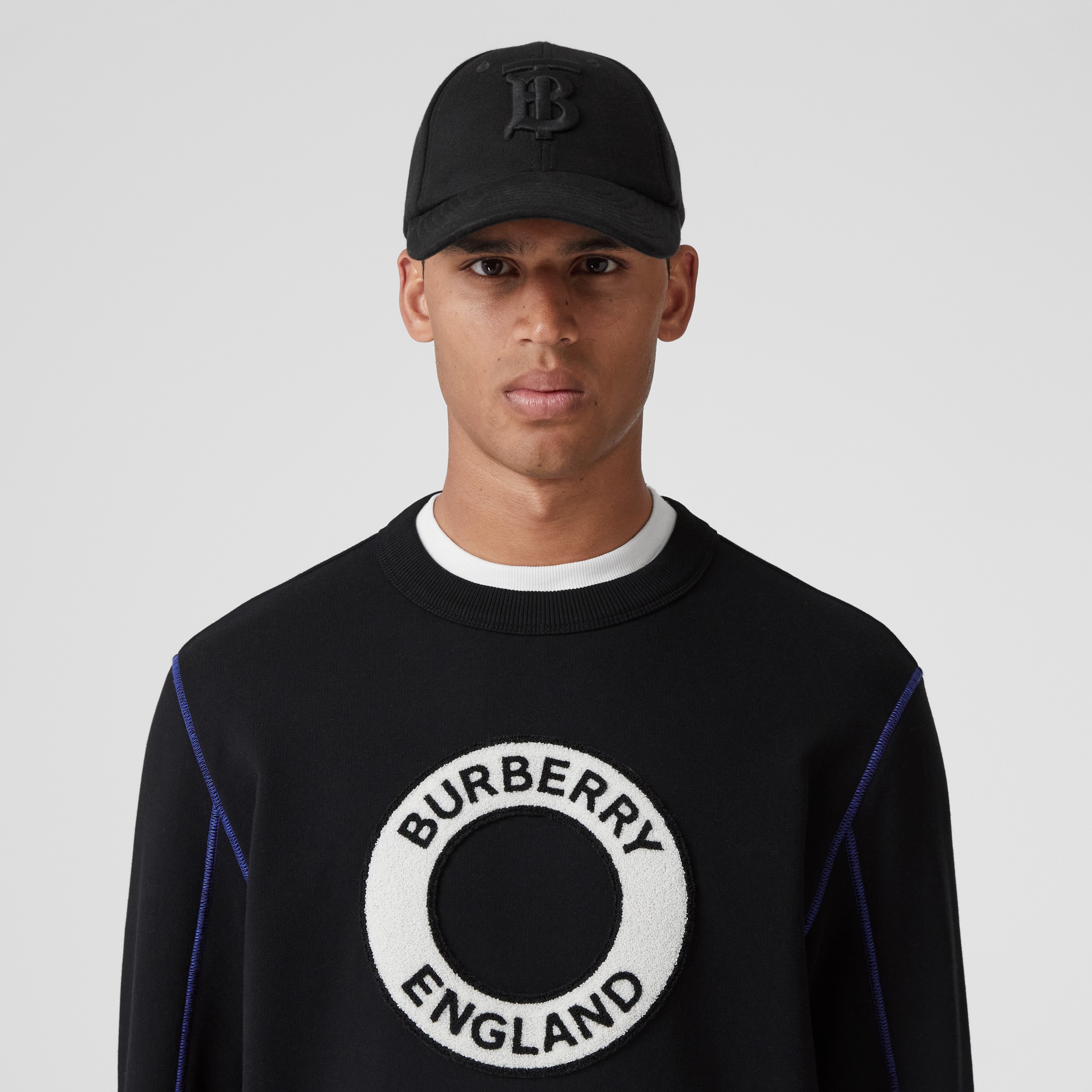 Logo Graphic Cotton Sweatshirt in Black - Men | Burberry® Official - 2