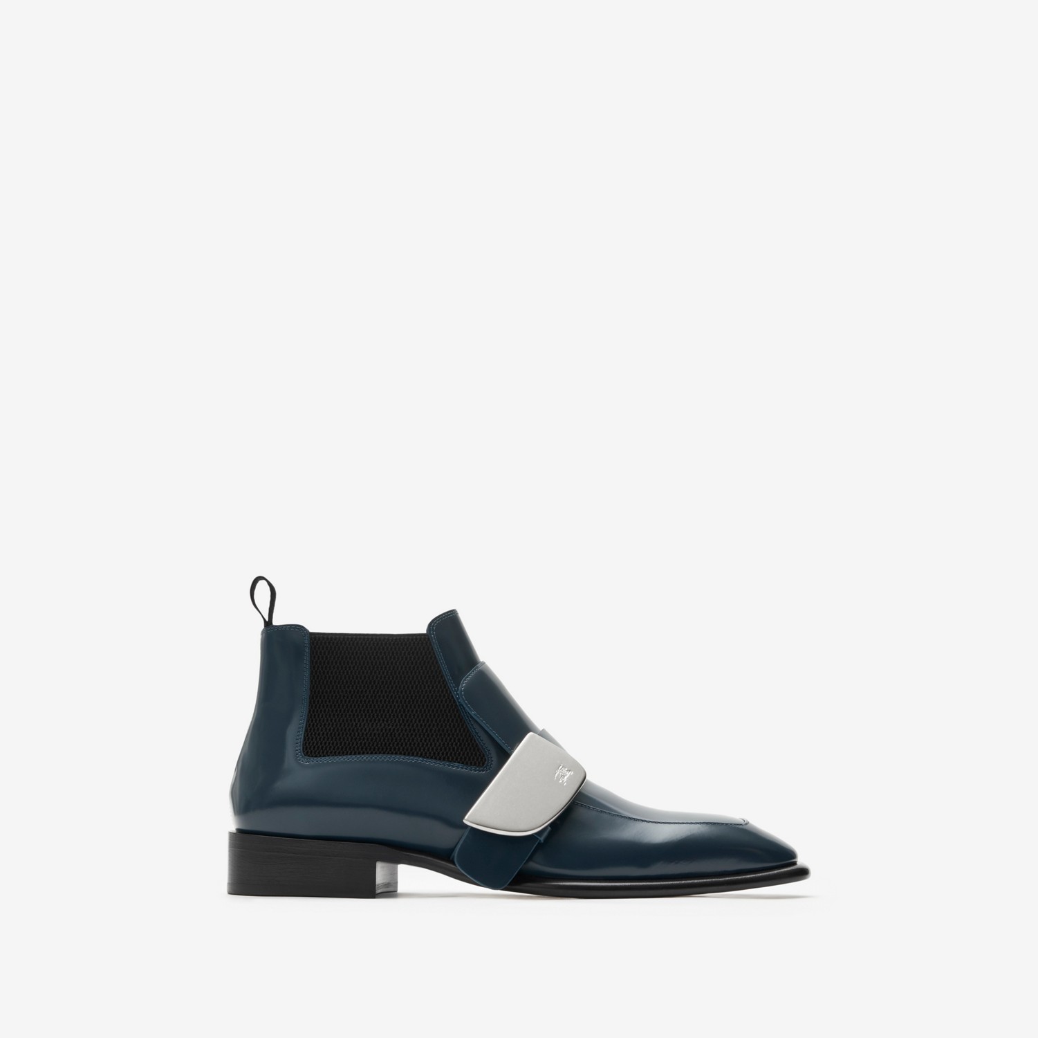 Leather Shield Chelsea Boots