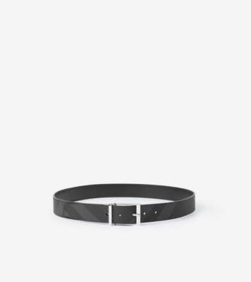 Burberry Leather Reversible TB Belt - Black