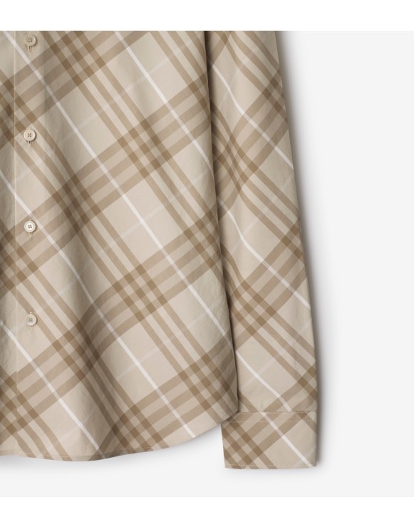 Slim Fit Check Cotton Shirt