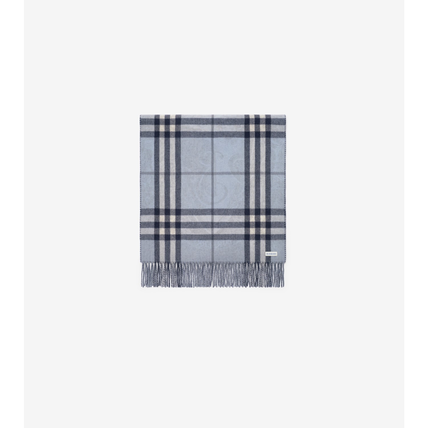 Sciarpa in cashmere reversibile con Etched Knight