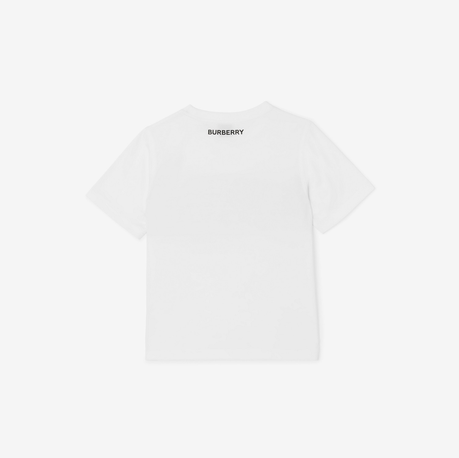 T-shirt in cotone con inserto in Vintage check (Bianco) | Sito ufficiale Burberry®