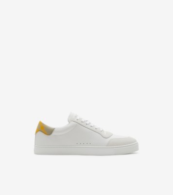 Burberry White Embossed Sneakers