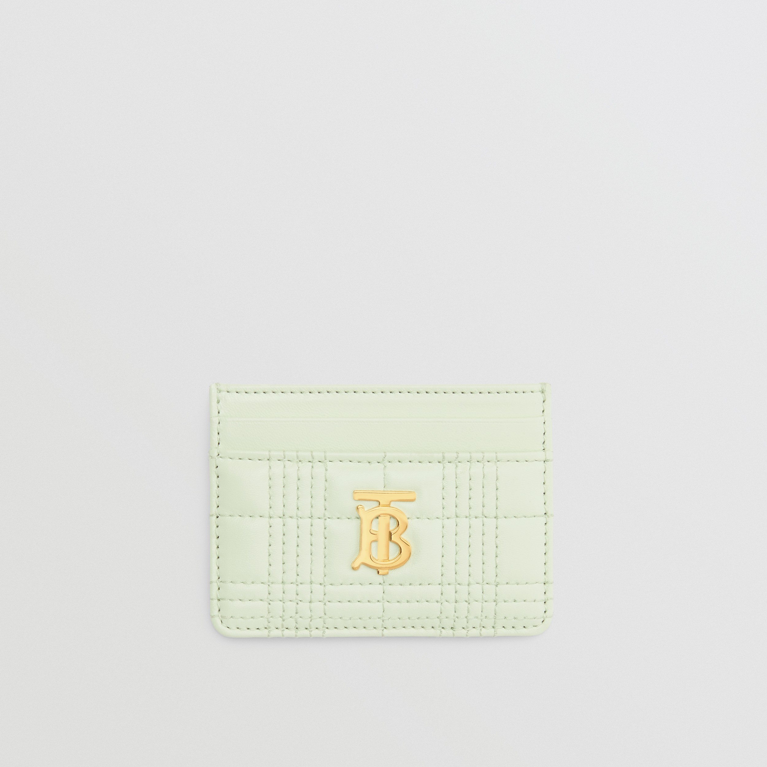 Quilted Lambskin Lola Card Case in Pistachio - Women | Burberry® Official - 1