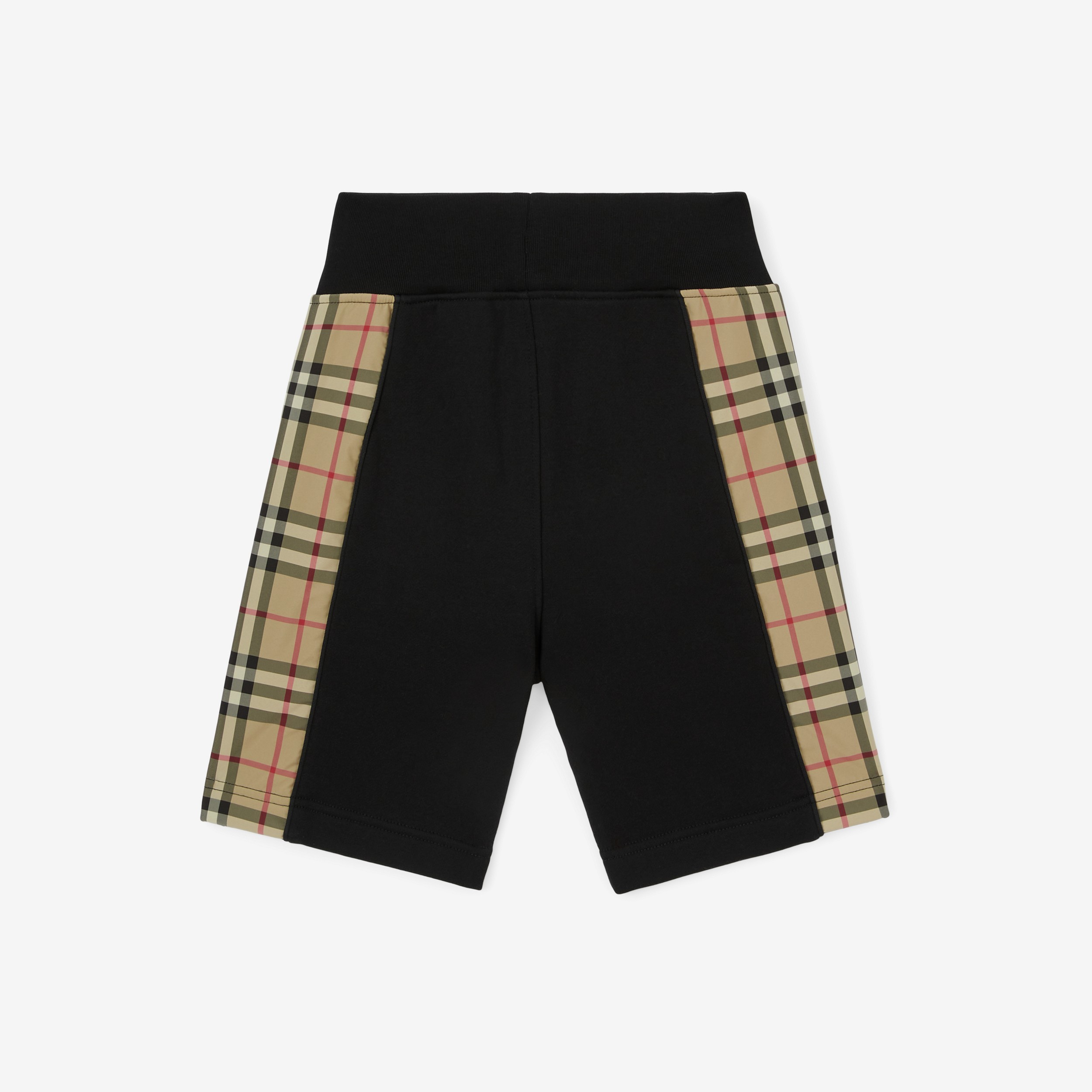 Vintage Check Panel Cotton Shorts in Black | Burberry® Official - 2