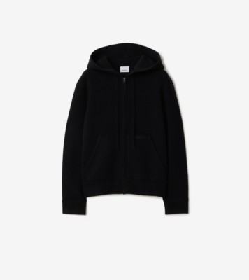 Black cashmere zip hotsell up hoodie