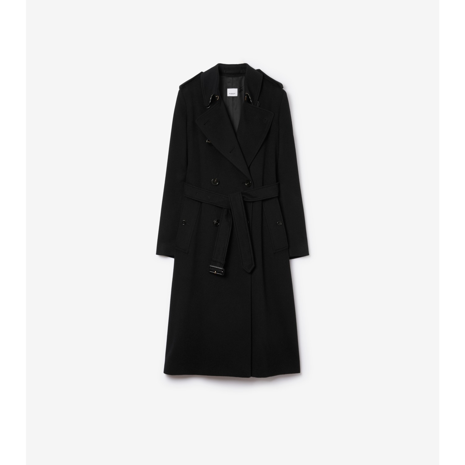 Long Cashmere Blend Kensington Trench Coat in Black - Women | Burberry®  Official