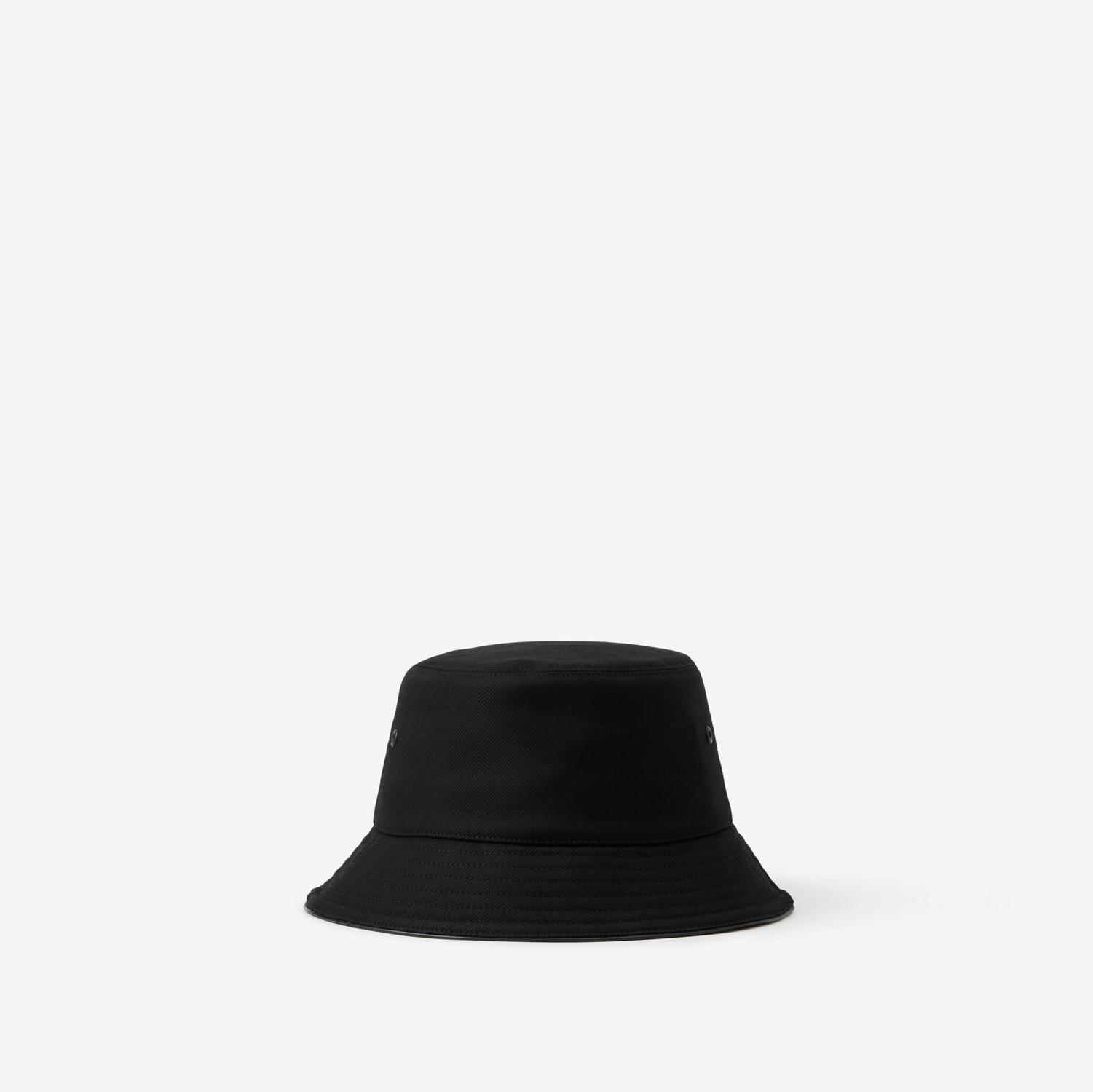 Horseferry Motif Cotton Bucket Hat in Black | Burberry® Official