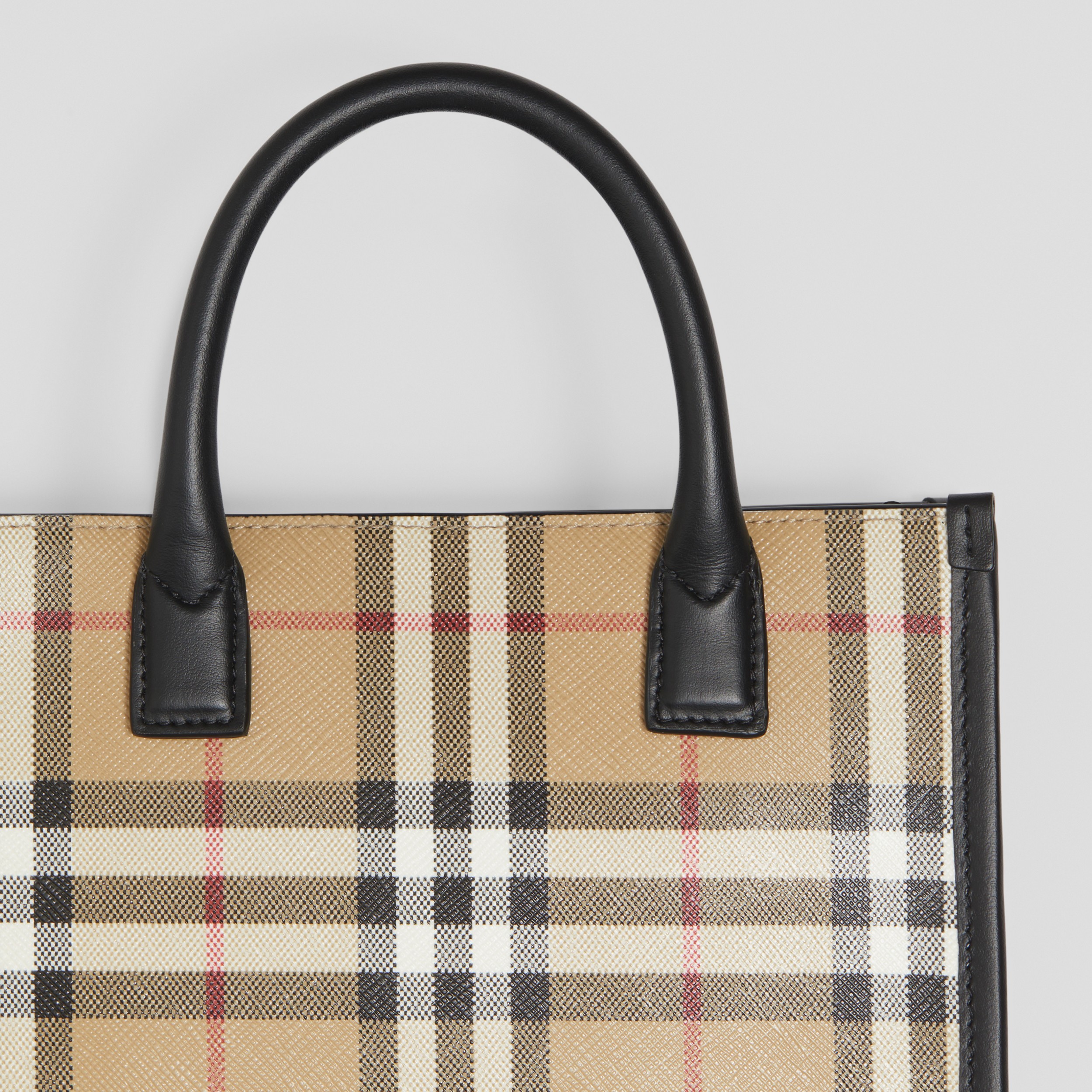 Mini Vintage Check and Leather Tote in Archive Beige | Burberry® Official - 2