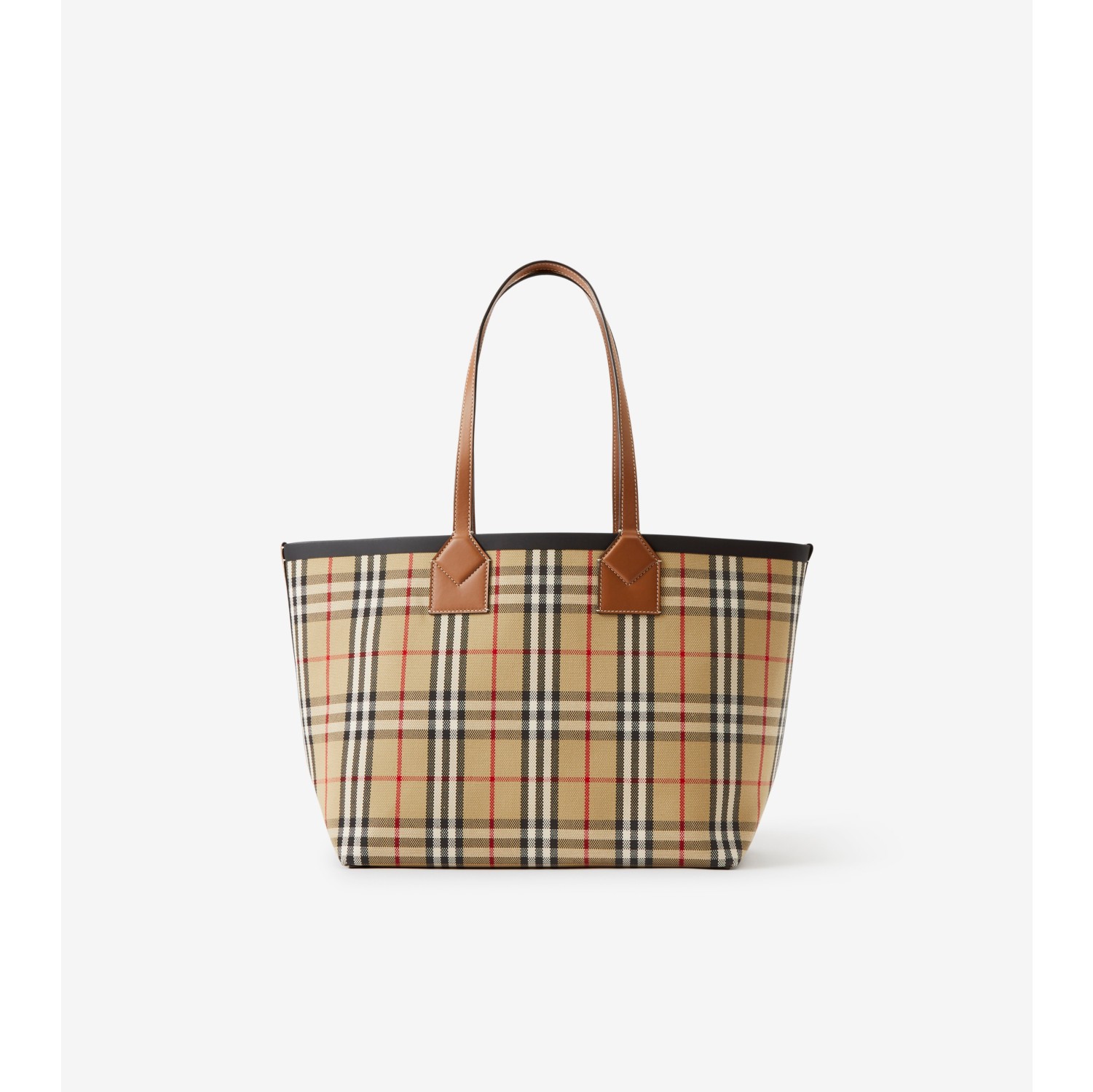 Medium London Tote in Briar brown/black - Women, Vintage Check | Burberry®  Official