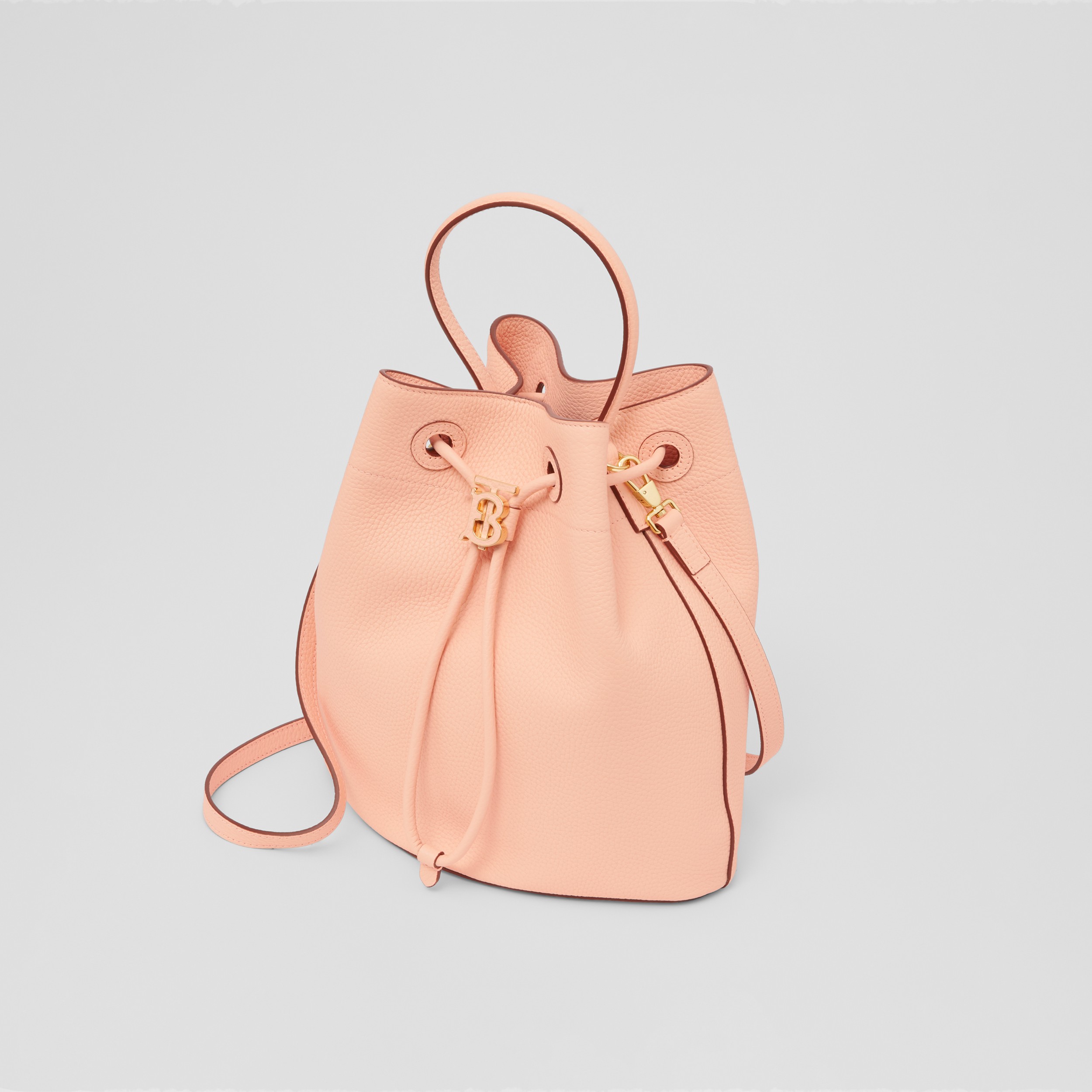 Kleine TB Bucket Bag aus genarbtem Leder (Pfirsichfarben) - Damen | Burberry® - 4