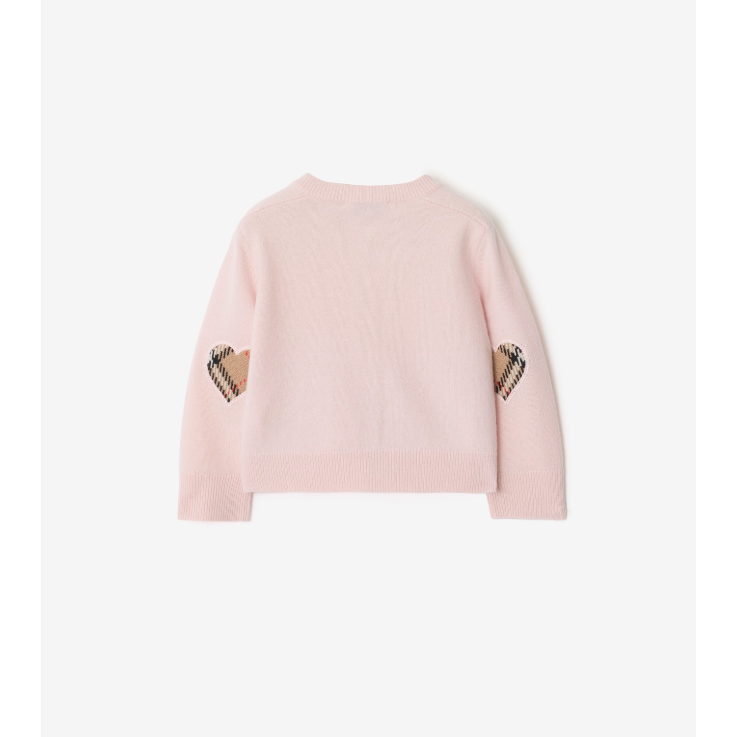 Check Patch Wool Cashmere Cardigan